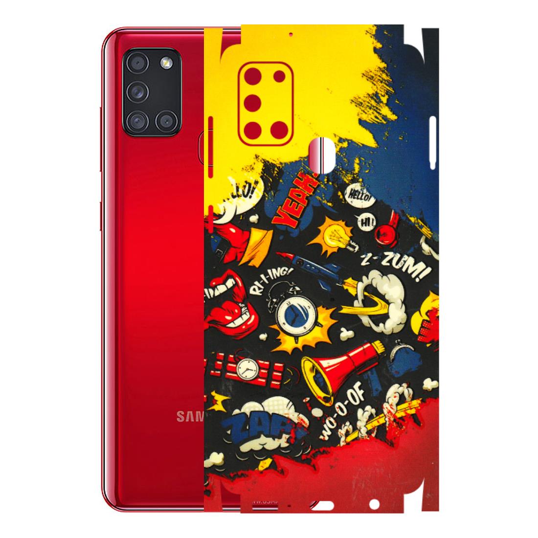 Samsung A/S Series Phone Skins (All Models) - Pacific Doodle Art - 3D Embossed Finish (L-120) Samsung Galaxy A21S