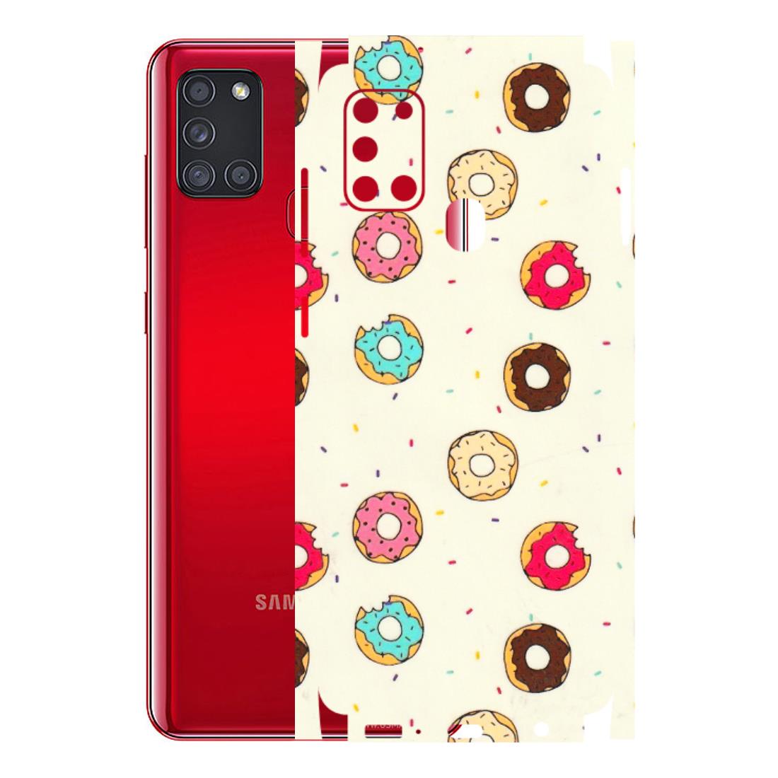 Samsung A/S Series Phone Skins (All Models) - Mini Donuts Doodle Art - 3D Embossed Finish (L-122) Samsung Galaxy A21S