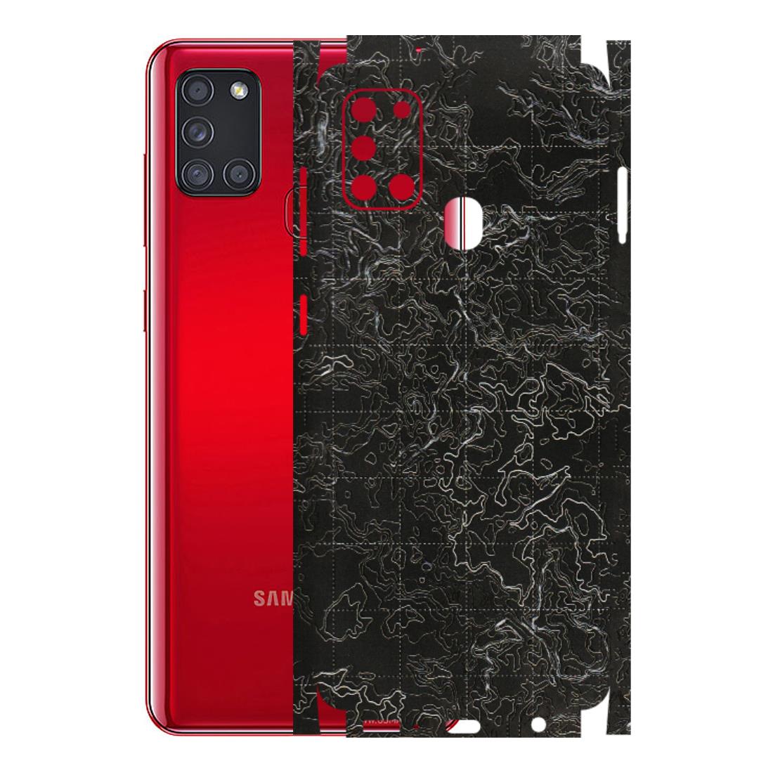Samsung A/S Series Phone Skins (All Models) - Black map Texture - 3D Embossed Finish (L-201) Samsung Galaxy A21S
