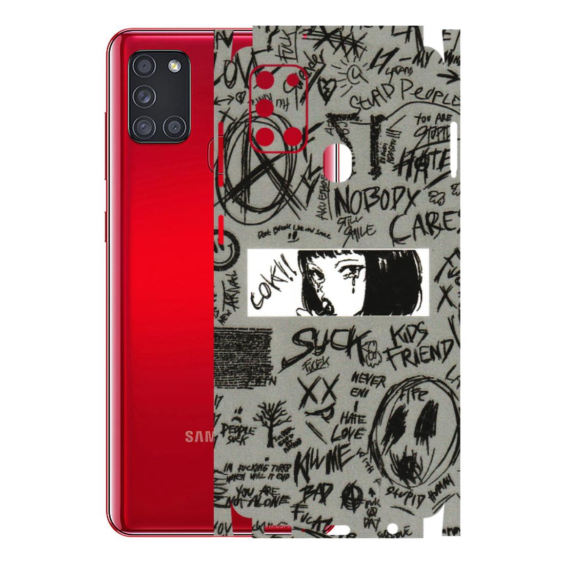 Samsung A/S Series Phone Skins (All Models) - Never Have Love Anime - 3D Embossed Finish (L-260) Samsung Galaxy A21S