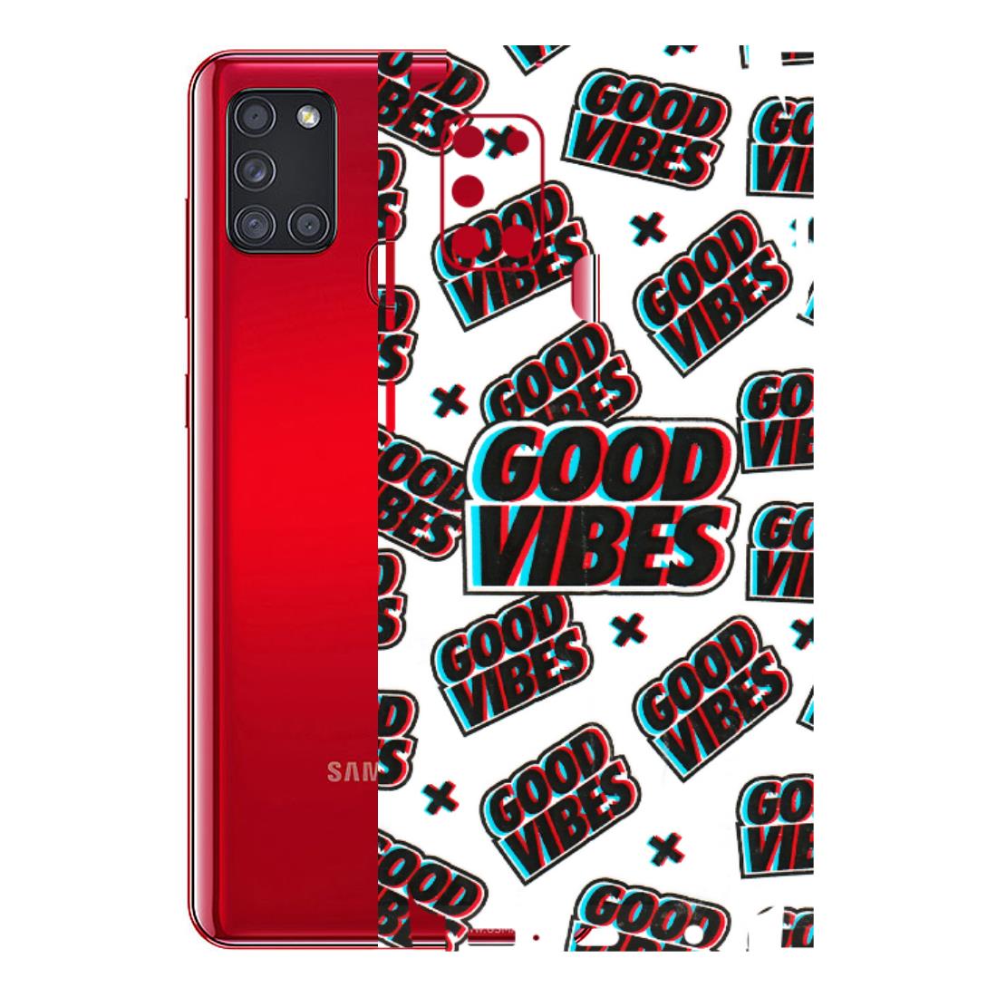 Samsung A/S Series Phone Skins (All Models) - Good Vibes - 3D Embossed Finish (L-282) Samsung Galaxy A21S
