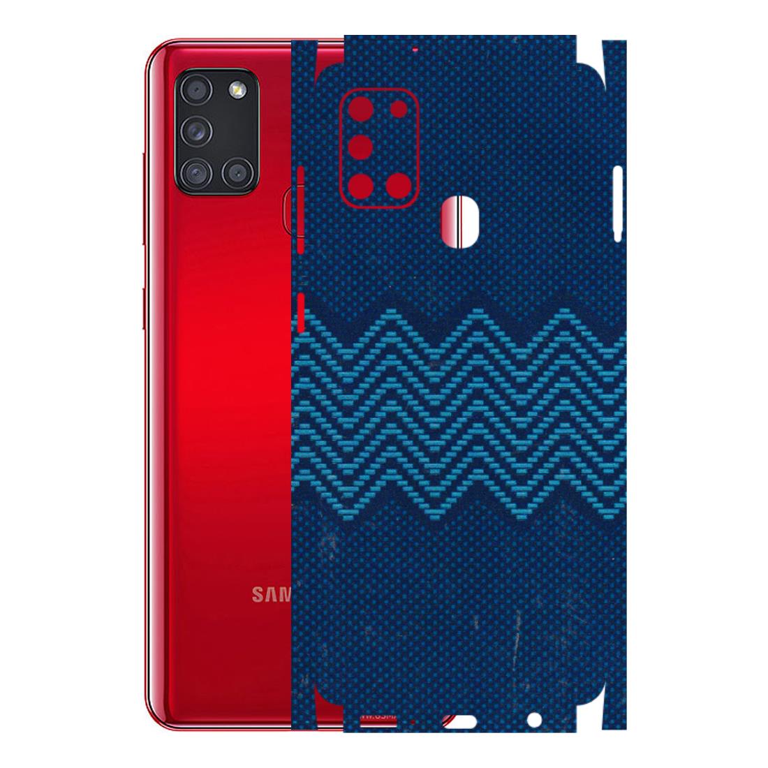 Samsung A/S Series Phone Skins (All Models) - Blue Sober Waves - 3D Embossed Finish (L-306) Samsung Galaxy A21S