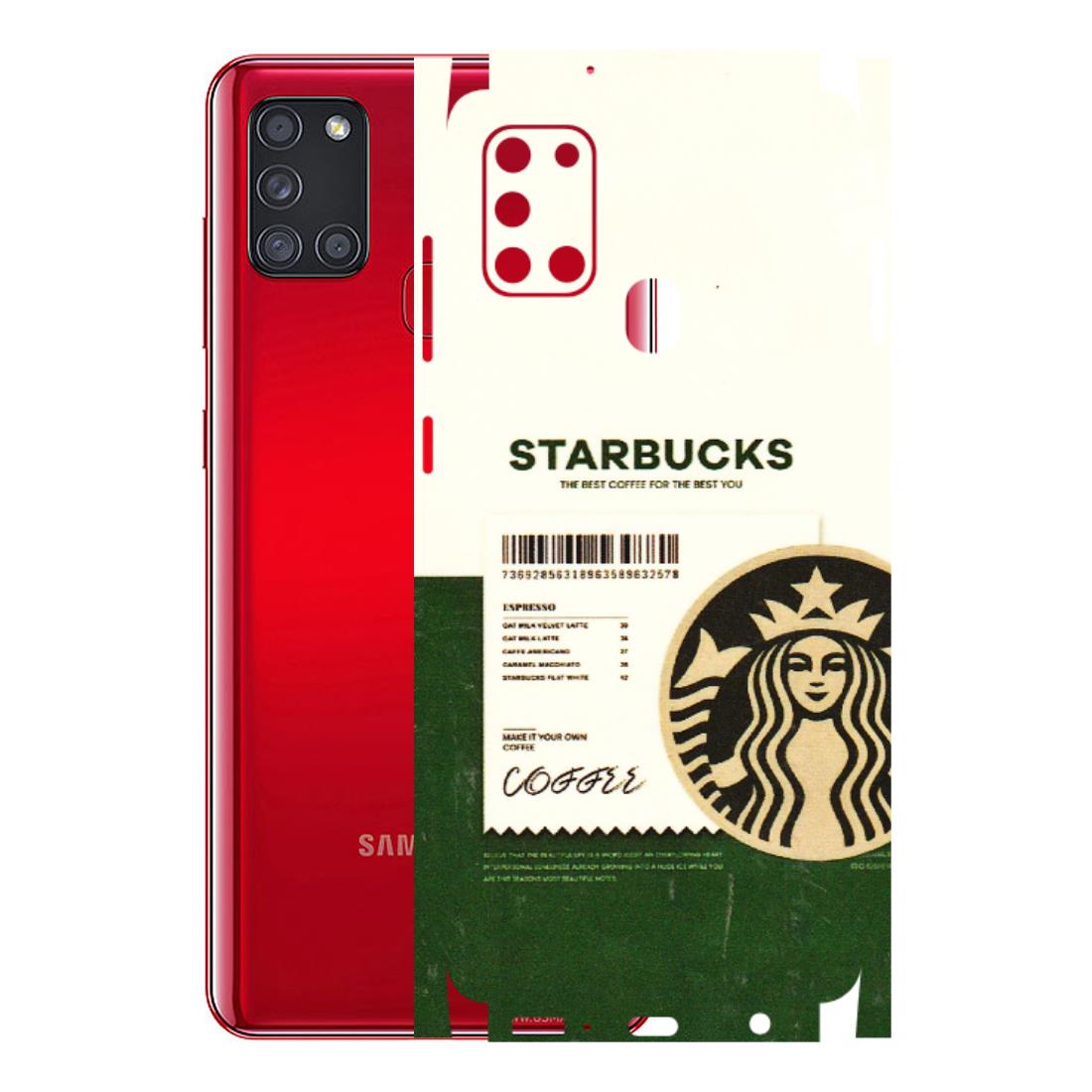 Samsung A/S Series Phone Skins (All Models) - Starbucks Barcode - 3D Embossed Finish (L-308) Samsung Galaxy A21S