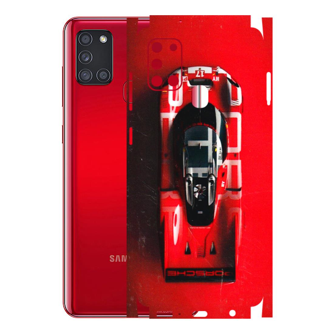 Samsung A/S Series Phone Skins (All Models) - Red Porsche Car Logo - 3D Embossed Finish (L-315) Samsung Galaxy A21S