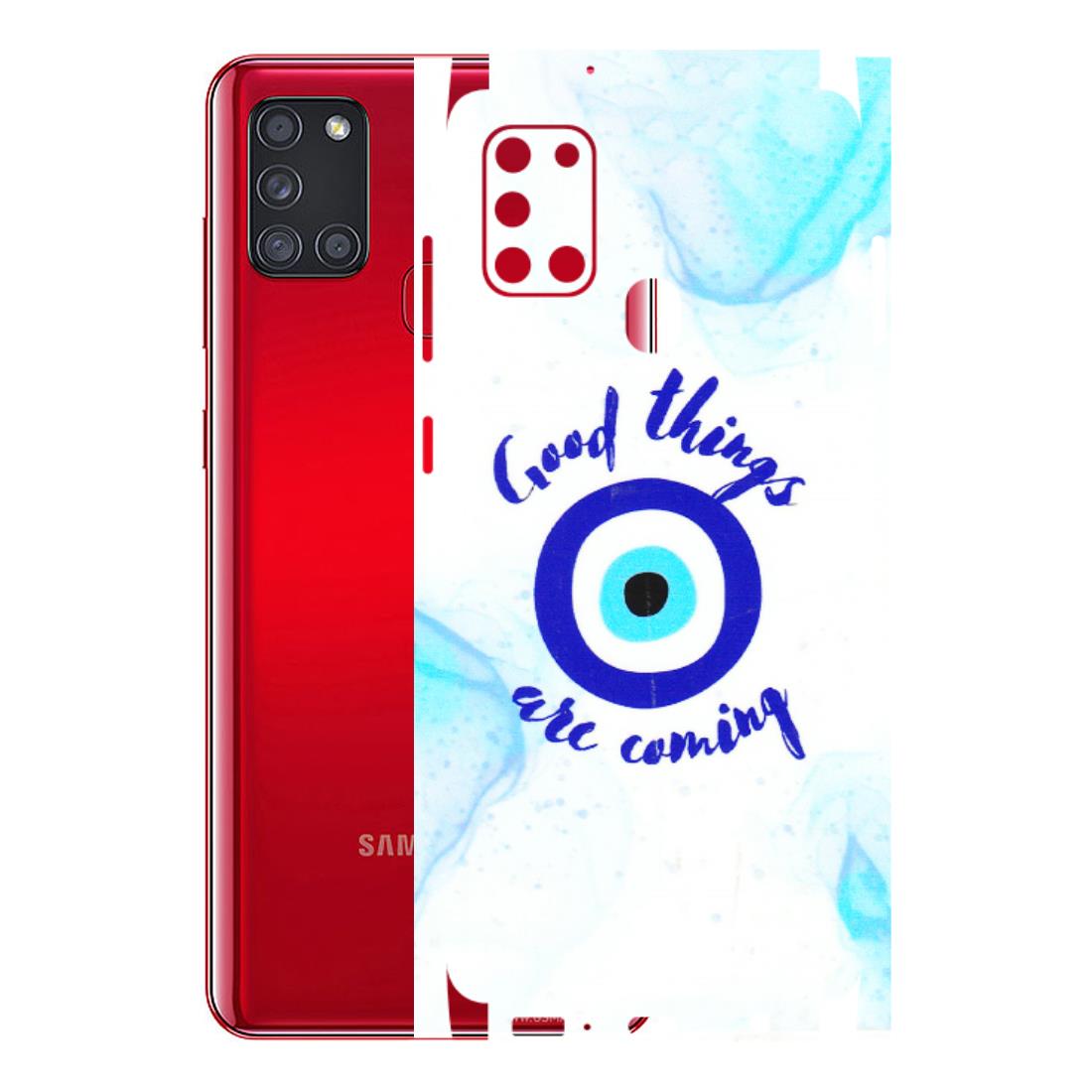 Samsung A/S Series Phone Skins (All Models) - Evil Eye Good Things Are Coming - 3D Embossed Finish (L-322) Samsung Galaxy A21S