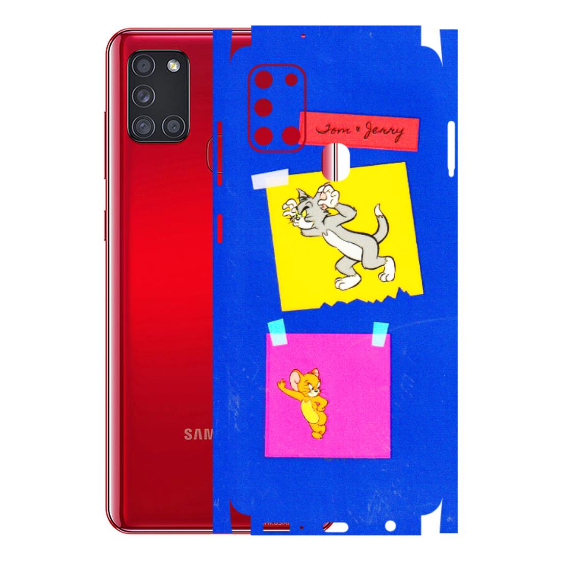 Samsung A/S Series Phone Skins (All Models) - Tom N Jerry Sticky Notes - 3D Embossed Finish (L-88) Samsung Galaxy A21S