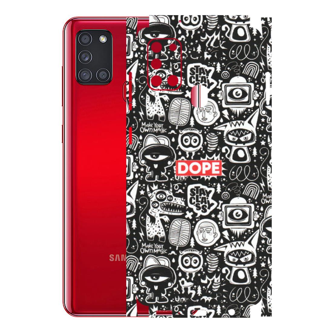 Samsung A/S Series Phone Skins (All Models) - Dope Stay Classy Black Doodles - Matte Finish (M-126) Samsung Galaxy A21S