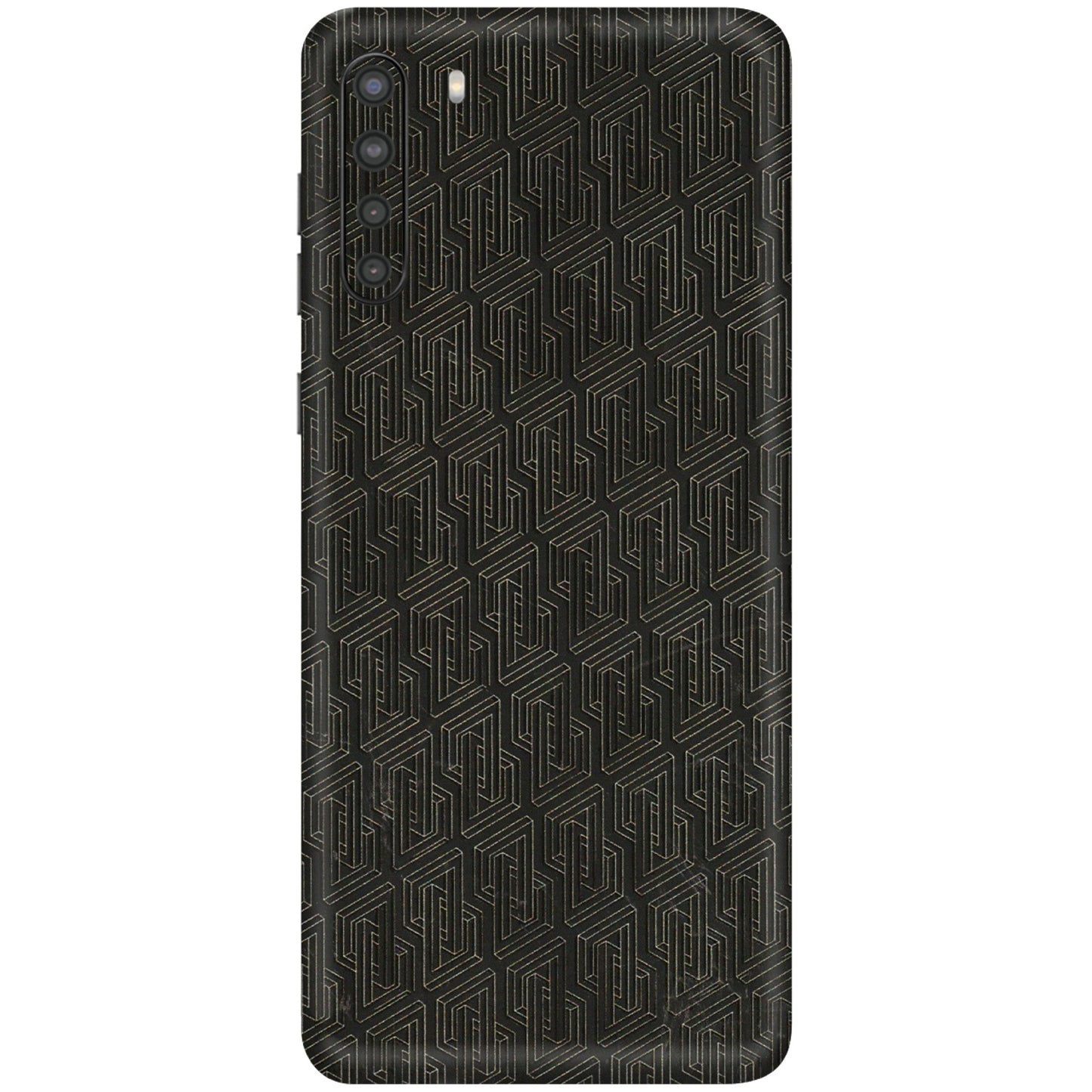 Samsung A/S Series Phone Skins (All Models) - Black Abstract Pattern - 3D Embossed Finish (L-117) Samsung Galaxy A21