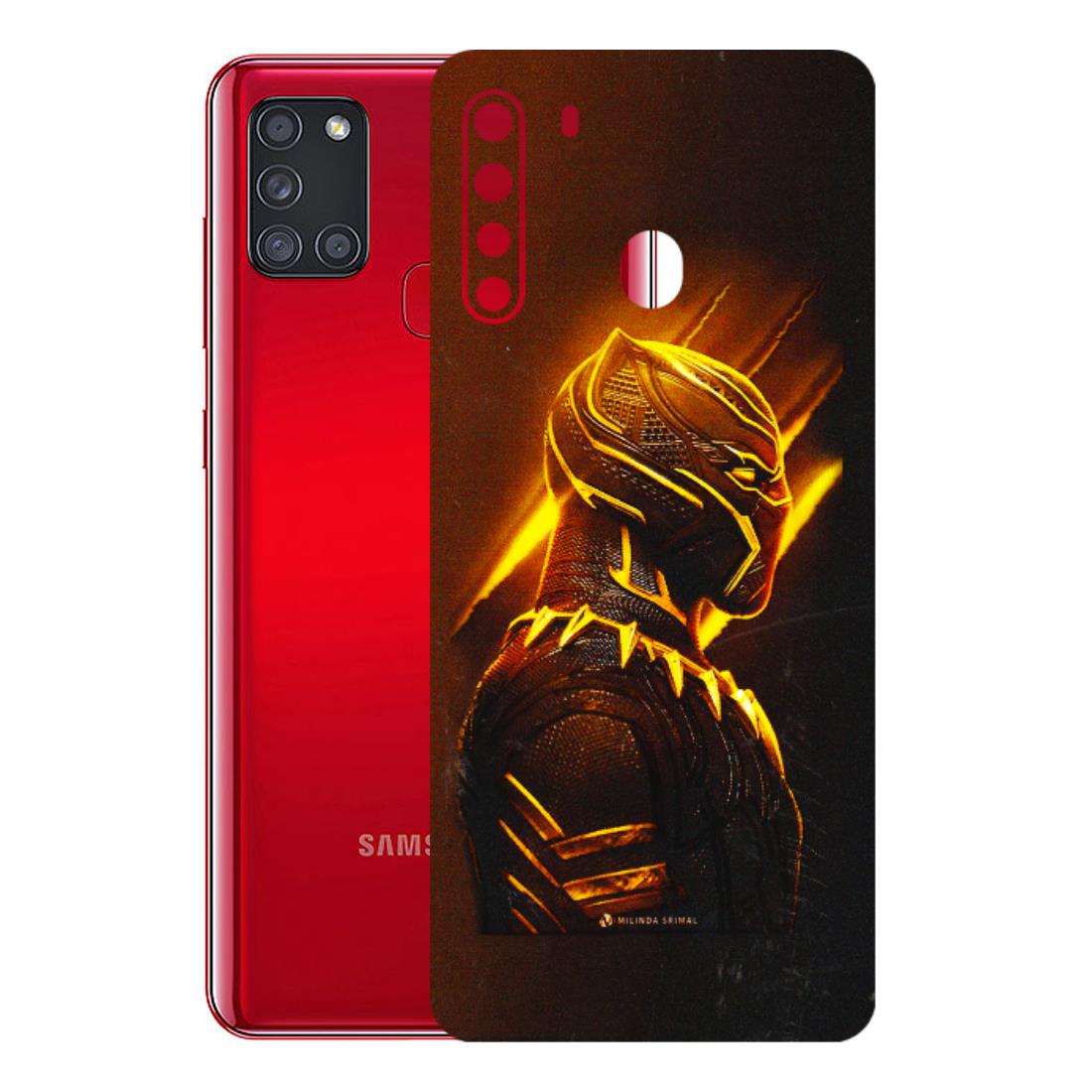 Samsung A/S Series Phone Skins (All Models) - Gold Black Panther - 3D Embossed Finish (L-181) Samsung Galaxy A21