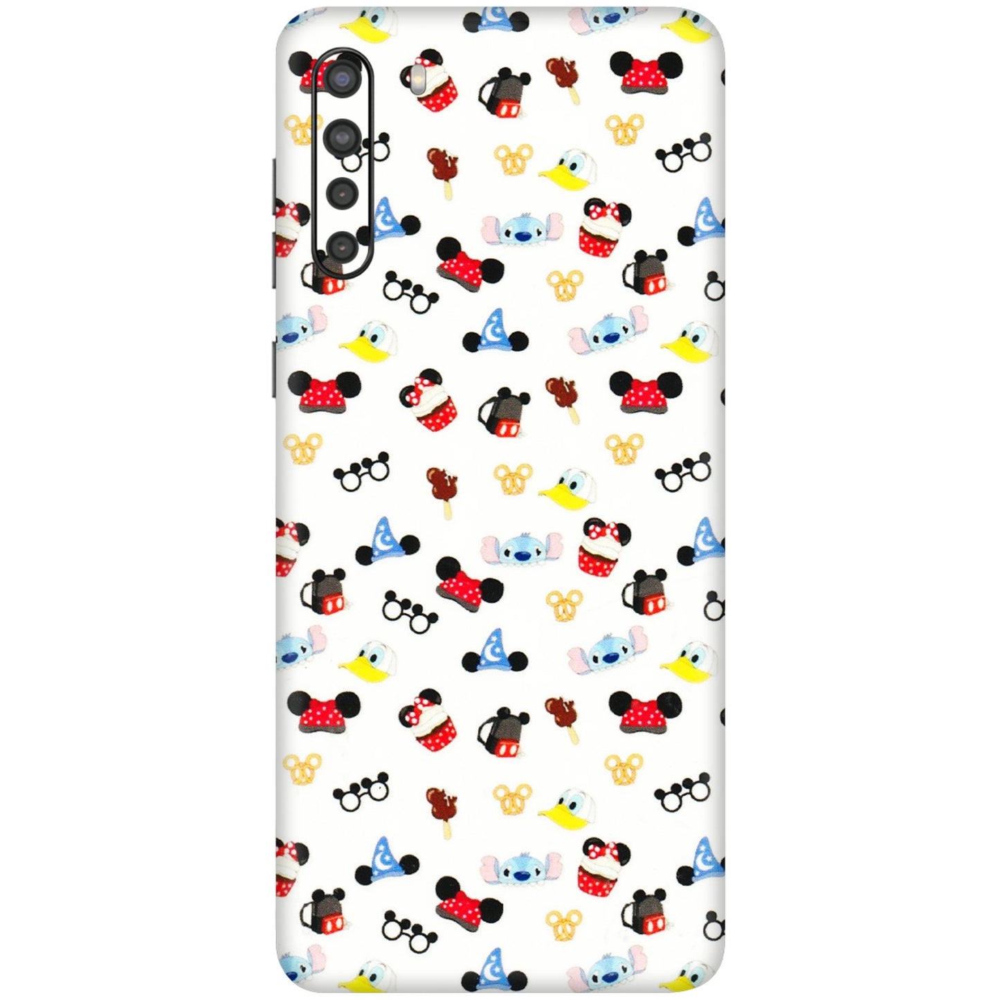 Samsung A/S Series Phone Skins (All Models) - Minnie Mouse & Donald Doodles s - 3D Embossed Finish (L-194) Samsung Galaxy A21