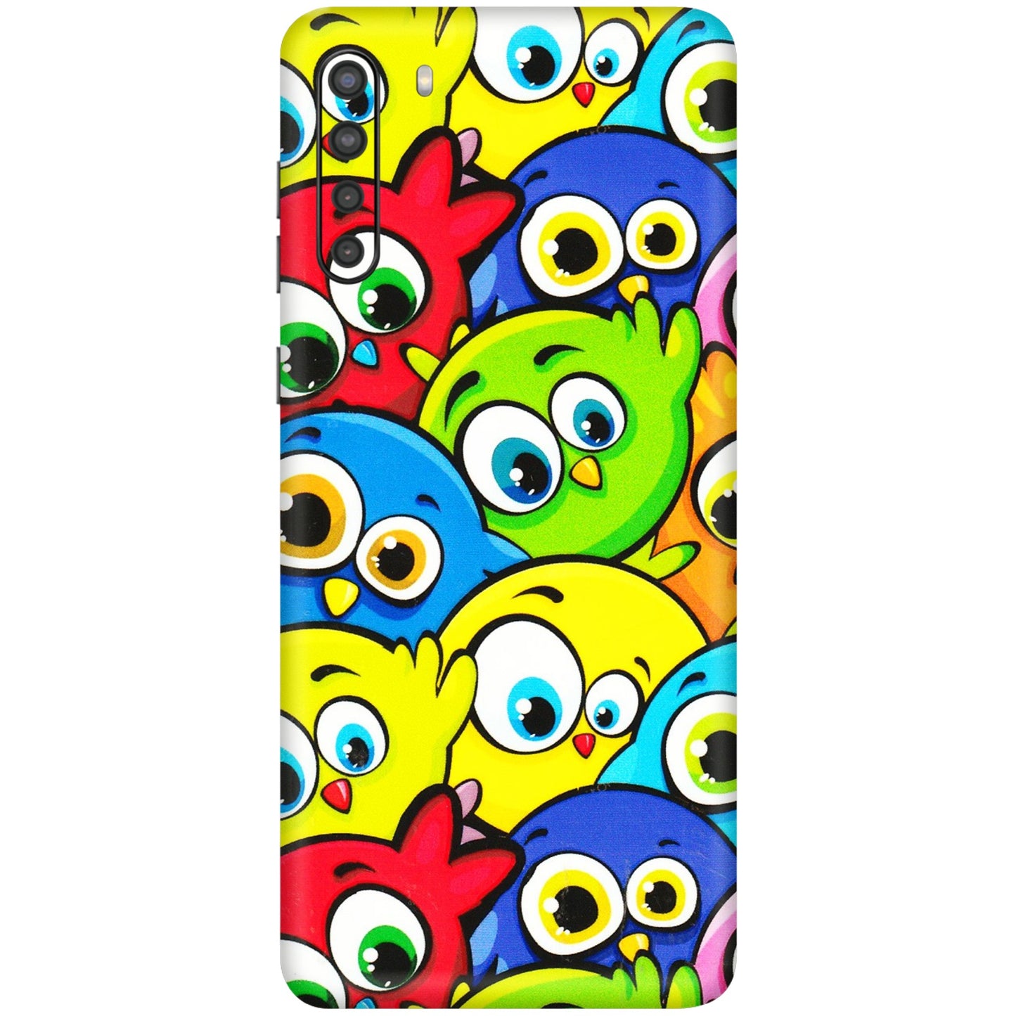 Samsung A/S Series Phone Skins (All Models) - Cute Fluffy Birds - 3D Embossed Finish (L-213) Samsung Galaxy A21