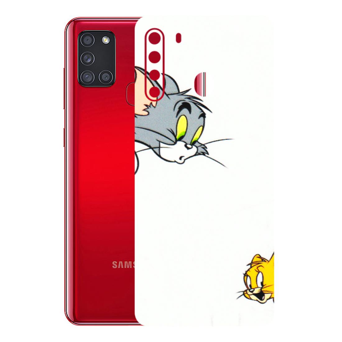 Samsung A/S Series Phone Skins (All Models) - Cute Tom And Jerry - 3D Embossed Finish (L-220) Samsung Galaxy A21
