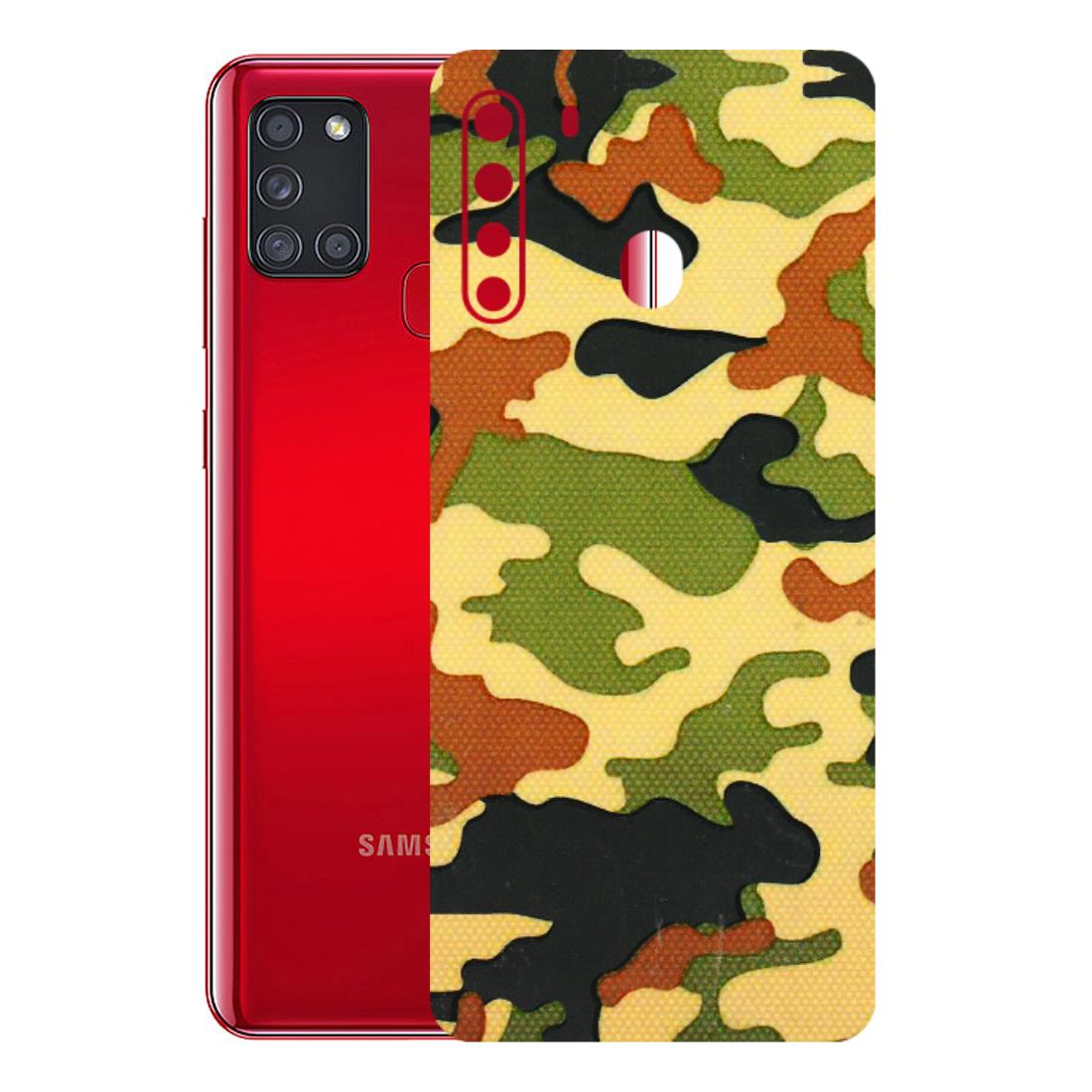 Samsung A/S Series Phone Skins (All Models) - Indian Military - 3D Embossed Finish (L-234) Samsung Galaxy A21