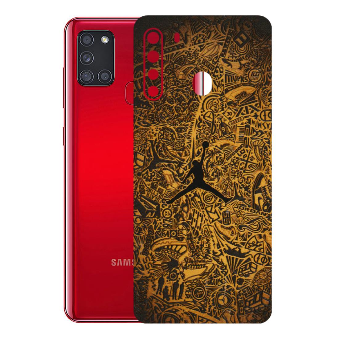 Samsung A/S Series Phone Skins (All Models) - Premium Gold Basketball Player - 3D Embossed Finish (L-236) Samsung Galaxy A21
