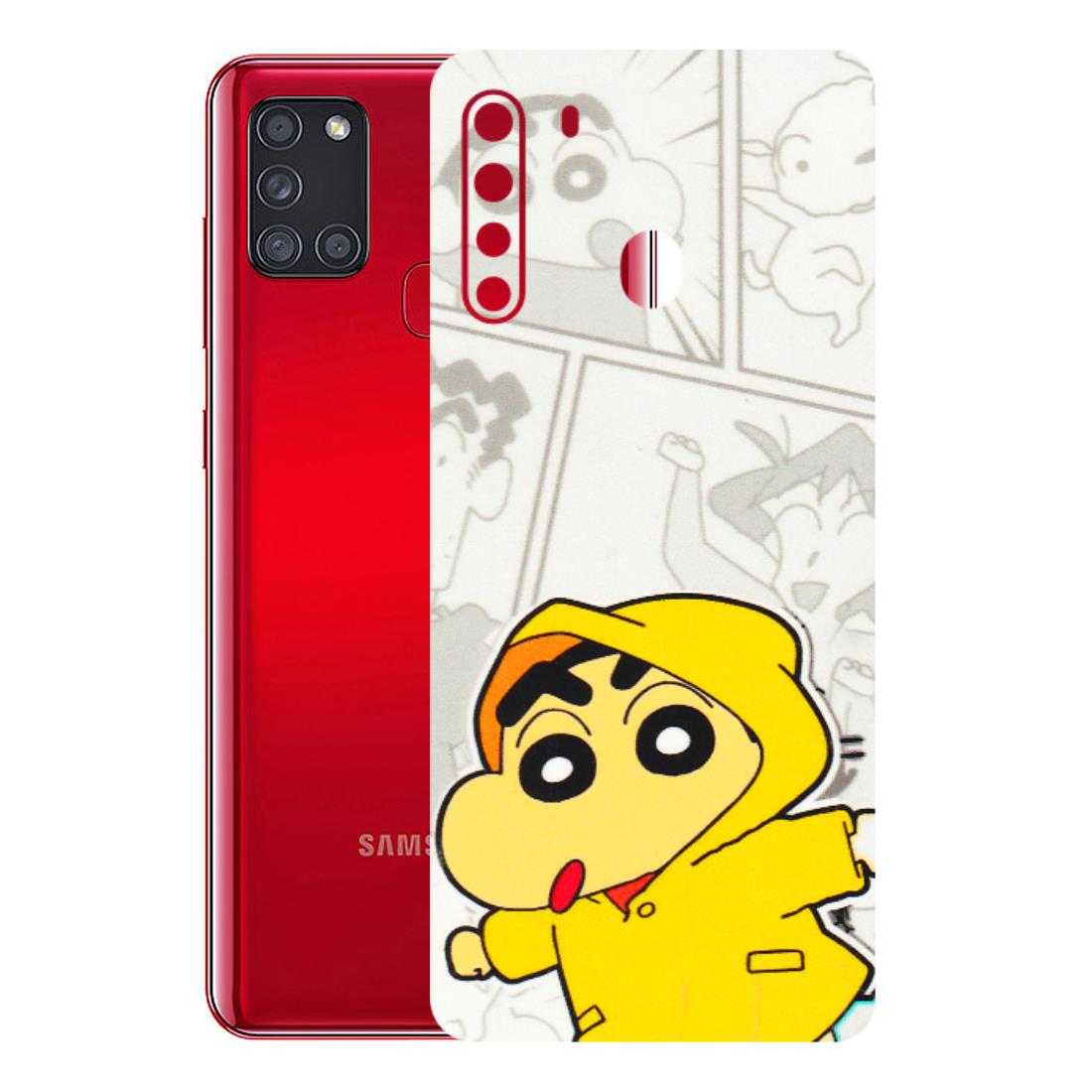 Samsung A/S Series Phone Skins (All Models) - Yellow Shinchan Comic - 3D Embossed Finish (L-246) Samsung Galaxy A21