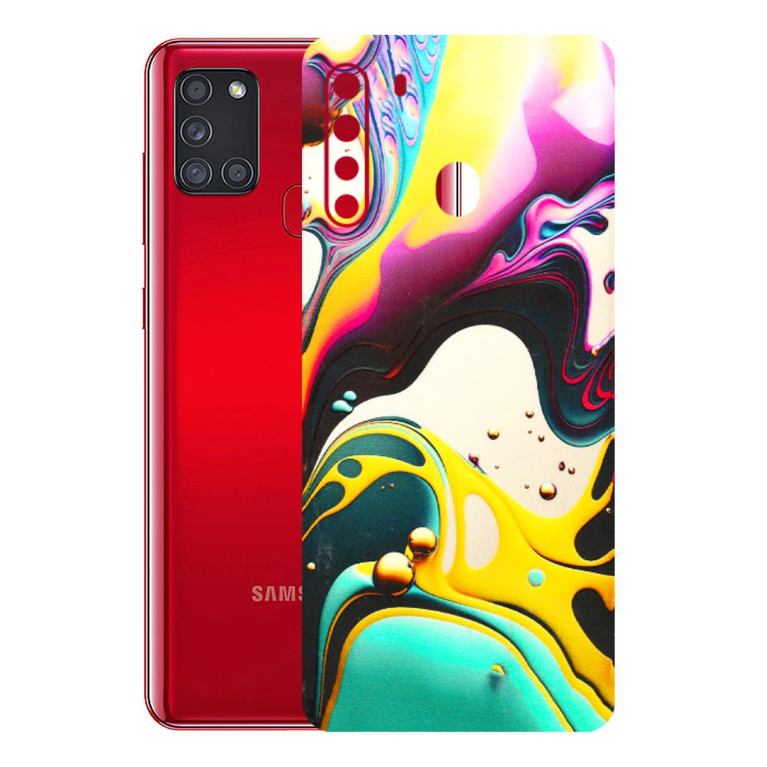 Samsung A/S Series Phone Skins (All Models) - Multicolor Abstract pattern - 3D Embossed Finish (L-254) Samsung Galaxy A21