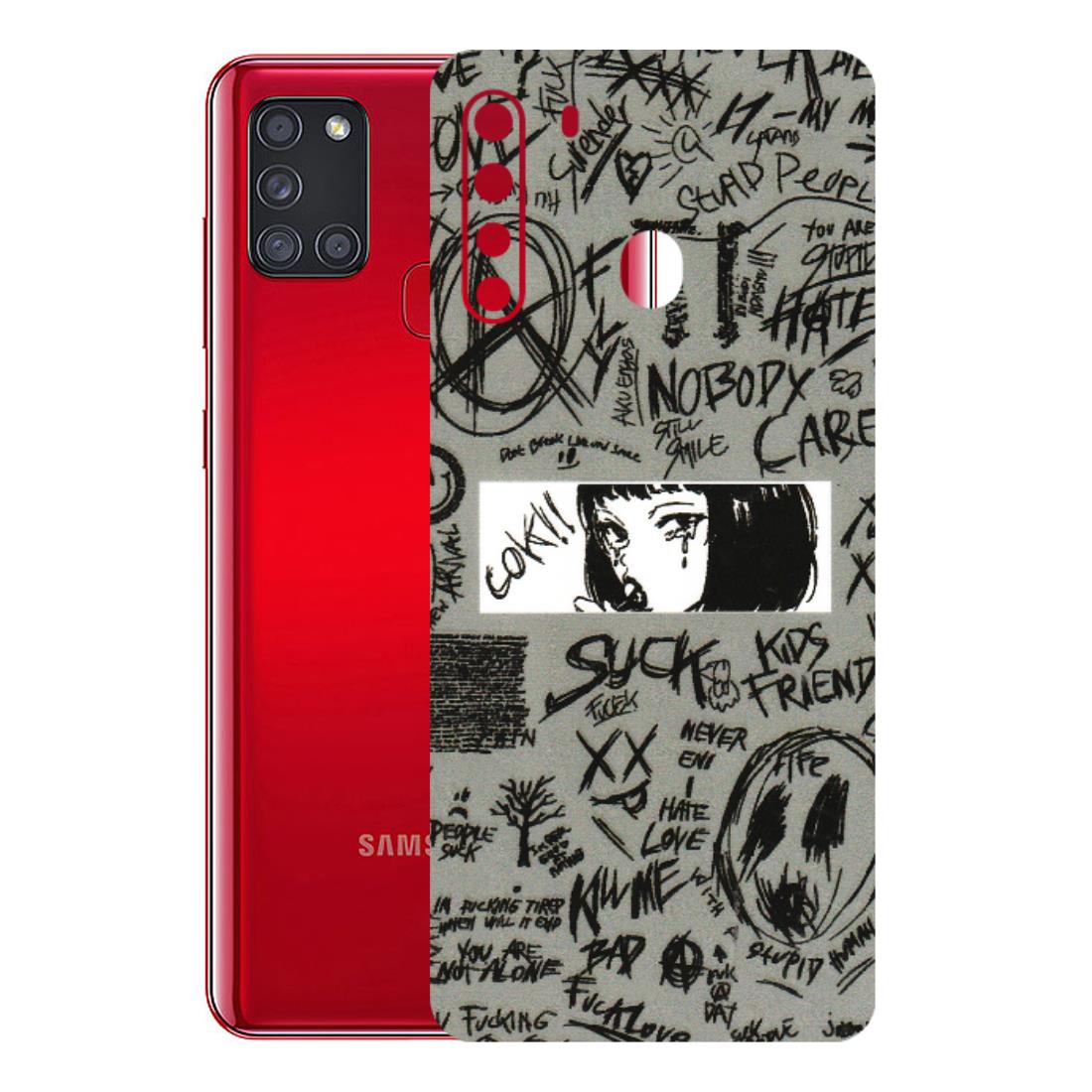 Samsung A/S Series Phone Skins (All Models) - Never Have Love Anime - 3D Embossed Finish (L-260) Samsung Galaxy A21