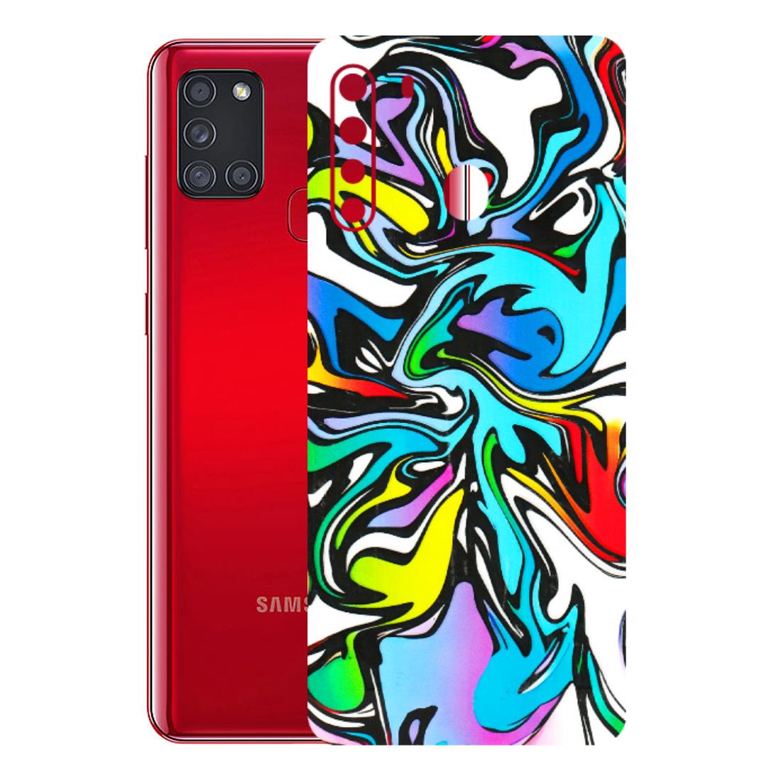 Samsung A/S Series Phone Skins (All Models) - Abstract Colour Paints - 3D Embossed Finish (L-271) Samsung Galaxy A21
