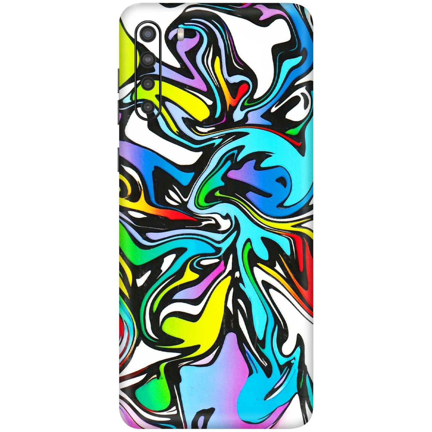 Samsung A/S Series Phone Skins (All Models) - Abstract Colour Paints - 3D Embossed Finish (L-271) Samsung Galaxy A21