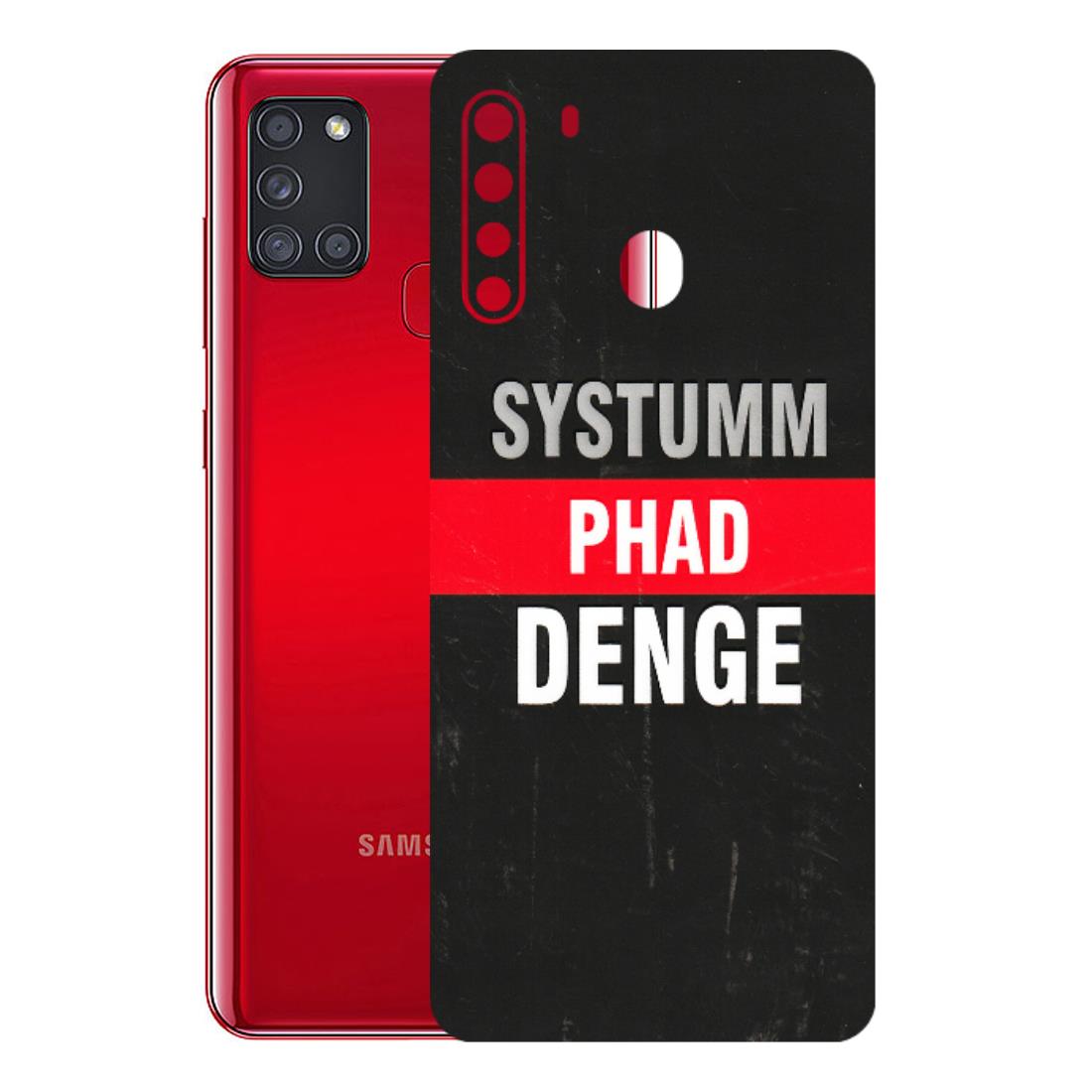 Samsung A/S Series Phone Skins (All Models) - Systumm Phad Denge - 3D Embossed Finish (L-278) Samsung Galaxy A21