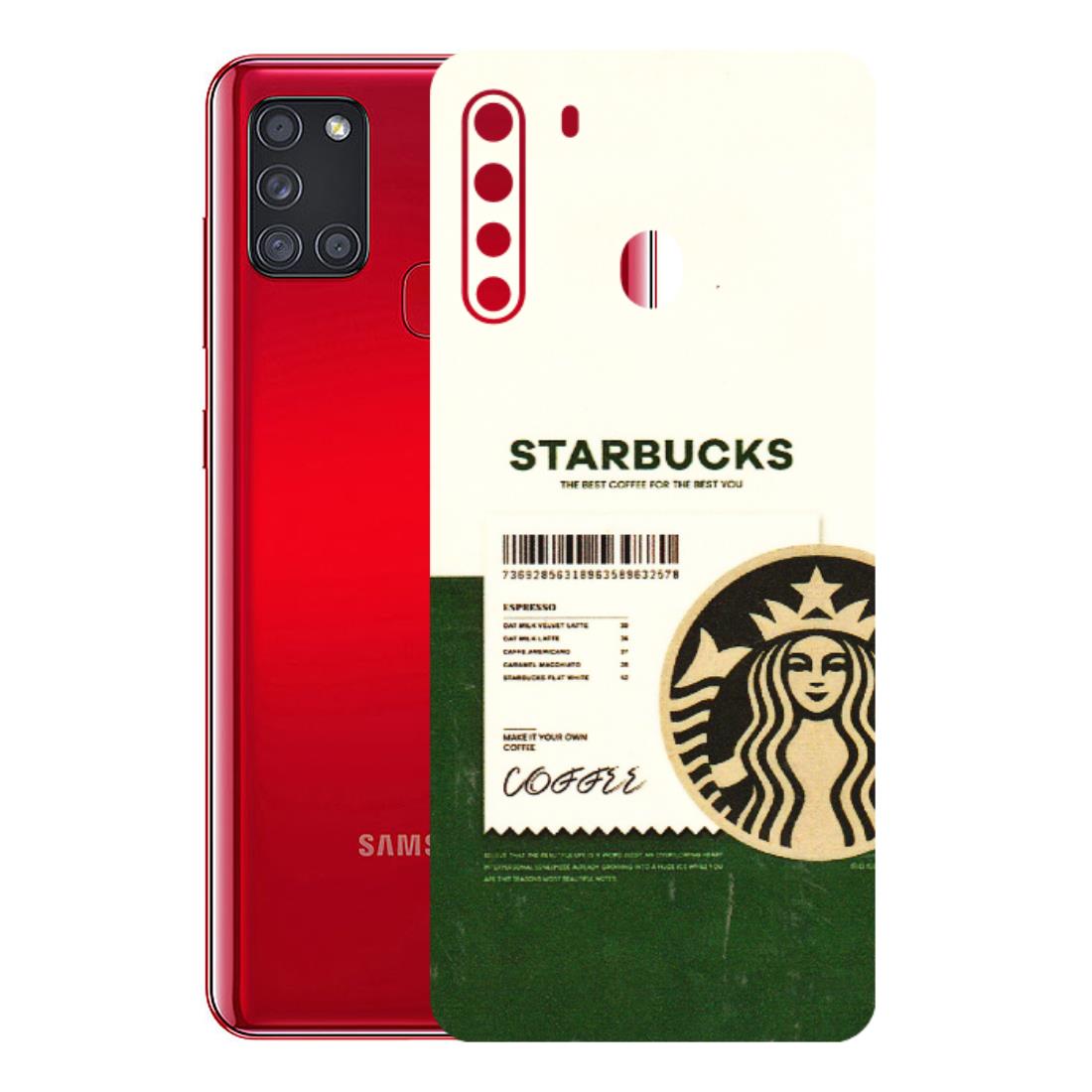Samsung A/S Series Phone Skins (All Models) - Starbucks Barcode - 3D Embossed Finish (L-308) Samsung Galaxy A21