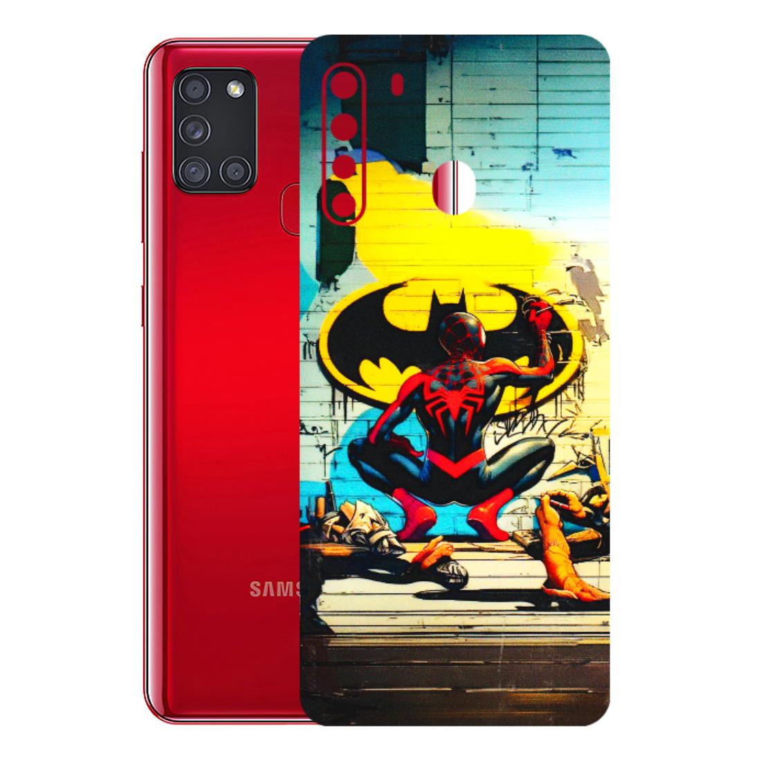 Samsung A/S Series Phone Skins (All Models) - New Spiderman Bat Logo - 3D Embossed Finish (L-309) Samsung Galaxy A21