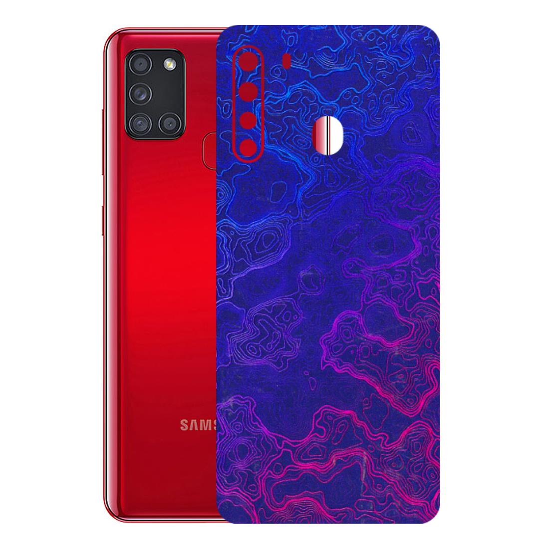 Samsung A/S Series Phone Skins (All Models) - Purple Ripples Swirl - 3D Embossed Finish (L-314) Samsung Galaxy A21
