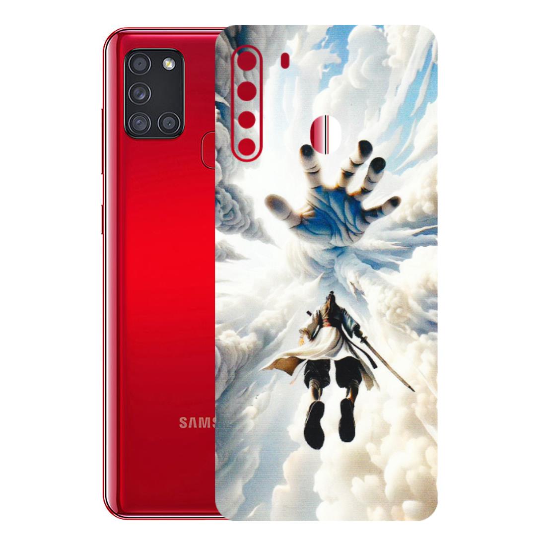Samsung A/S Series Phone Skins (All Models) - Big Hand With Monkey King - 3D Embossed Finish (L-323) Samsung Galaxy A21
