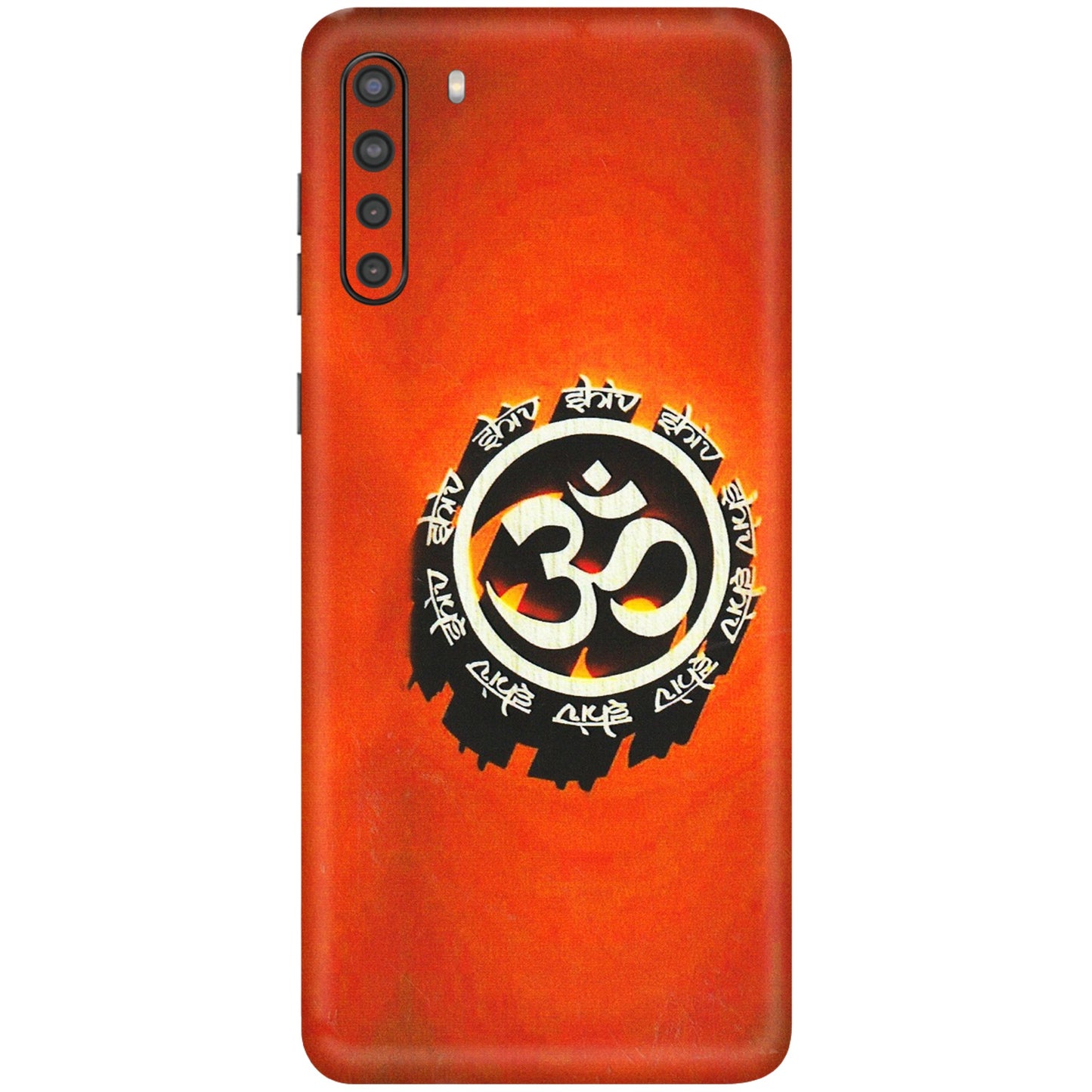 Samsung A/S Series Phone Skins (All Models) - Aum Shiv Orange - 3D Embossed Finish (L-32) Samsung Galaxy A21