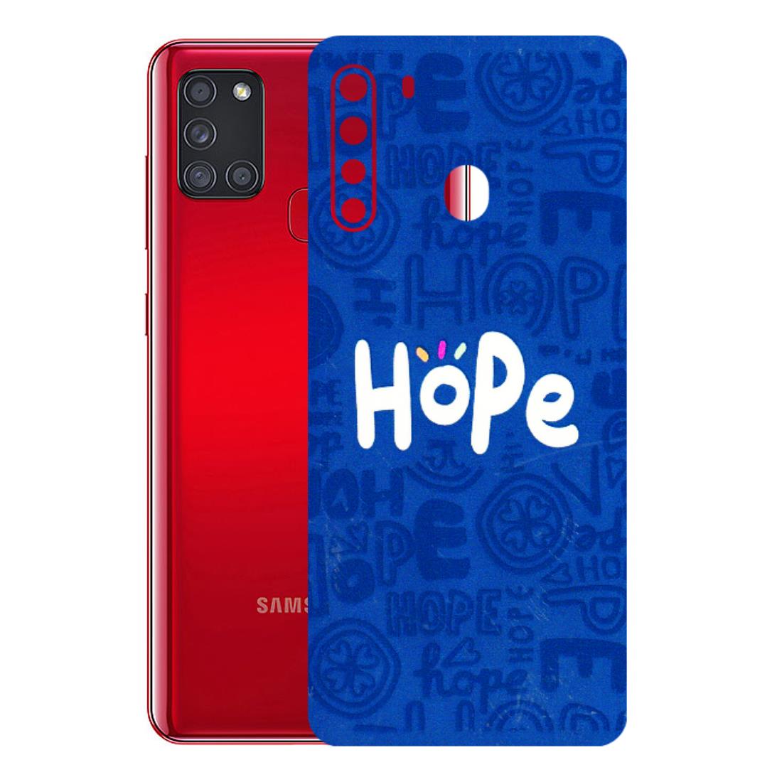 Samsung A/S Series Phone Skins (All Models) - Hope Doodles Blue - 3D Embossed Finish (L-43) Samsung Galaxy A21