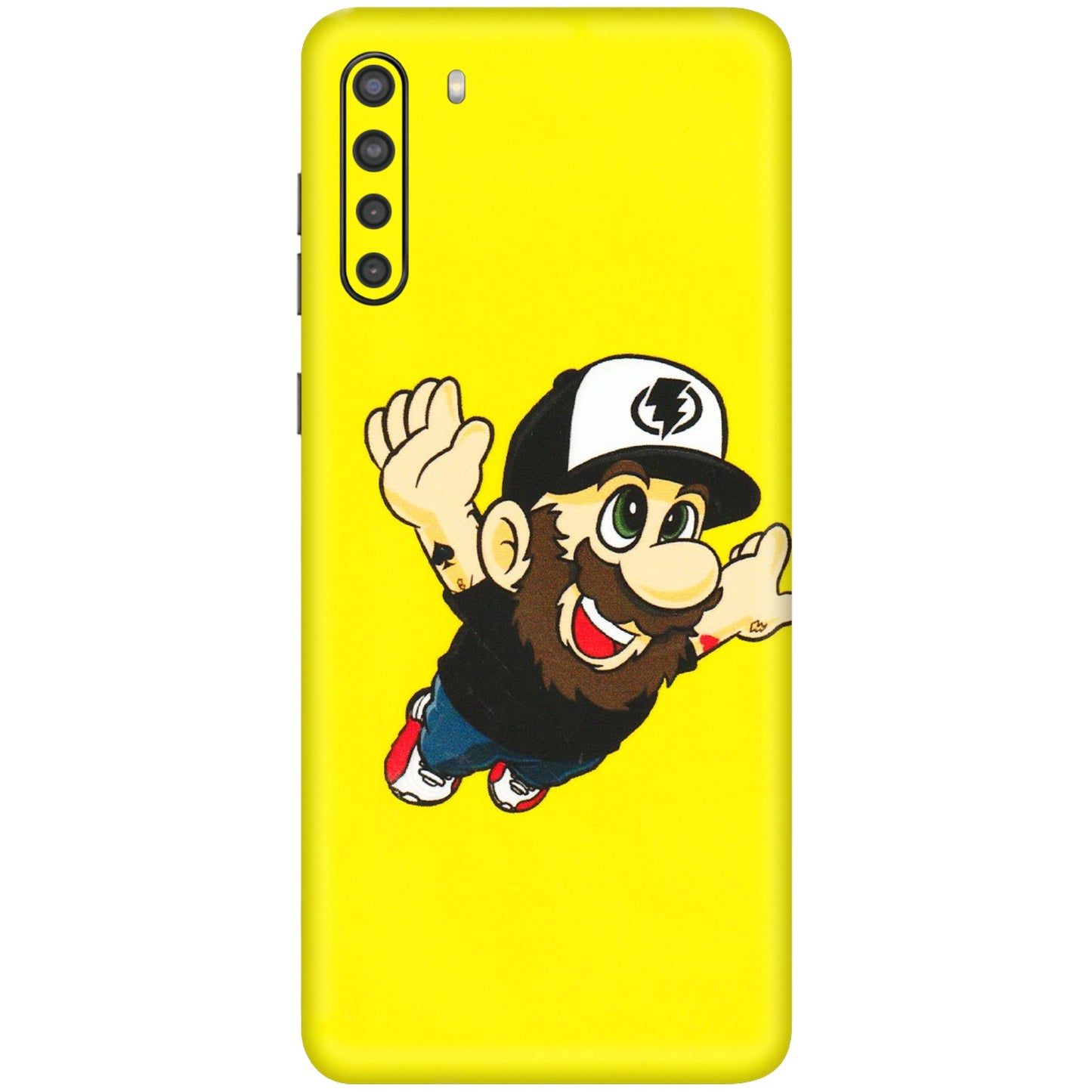 Samsung A/S Series Phone Skins (All Models) - Flying Beardo - 3D Embossed Finish (L-60) Samsung Galaxy A21