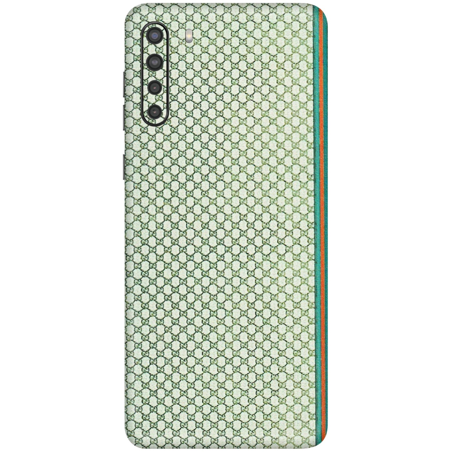 Samsung A/S Series Phone Skins (All Models) - Gucci Fabric Pattern - 3D Embossed Finish (L-73) Samsung Galaxy A21