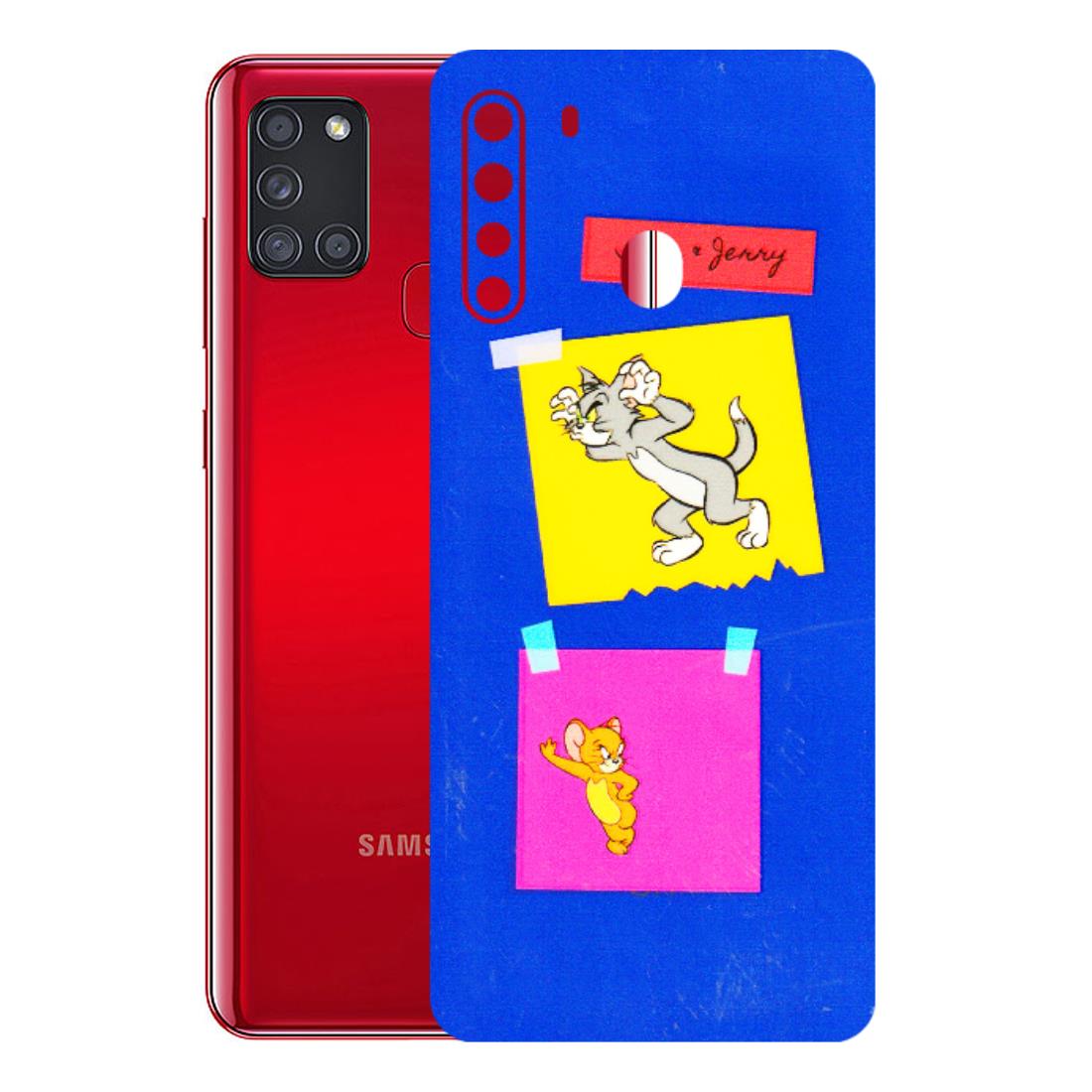 Samsung A/S Series Phone Skins (All Models) - Tom N Jerry Sticky Notes - 3D Embossed Finish (L-88) Samsung Galaxy A21