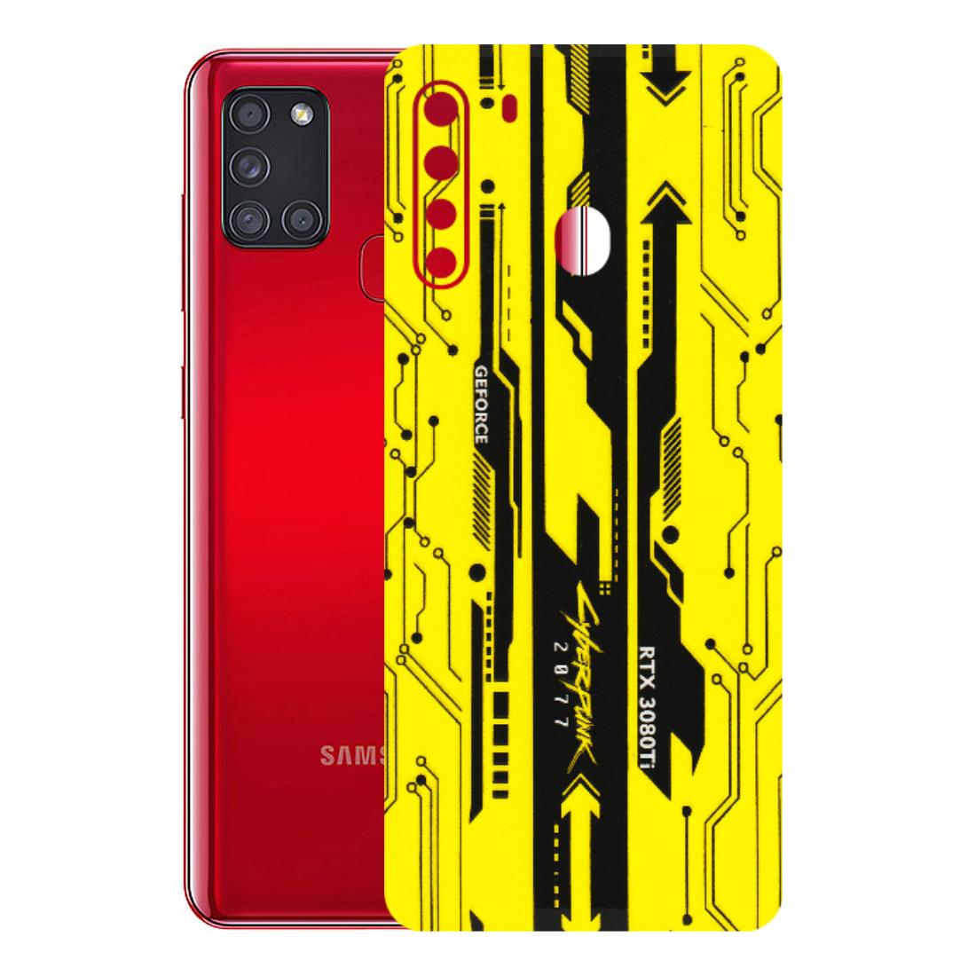 Samsung A/S Series Phone Skins (All Models) - Yellow Cyberpunk - 3D Embossed Finish (L-93) Samsung Galaxy A21