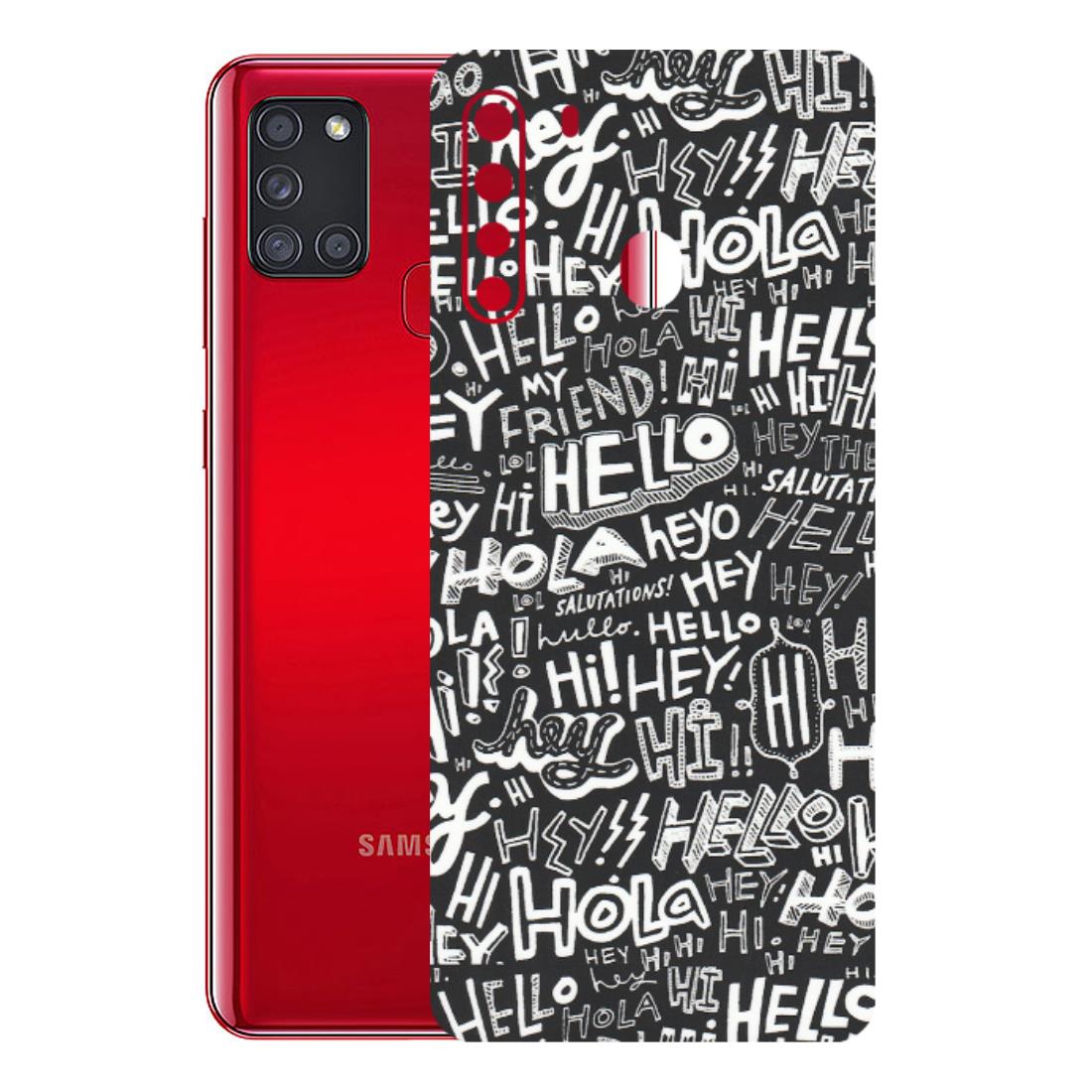 Samsung A/S Series Phone Skins (All Models) - Hi Hello Doodles - Matte Finish (M-25) Samsung Galaxy A21