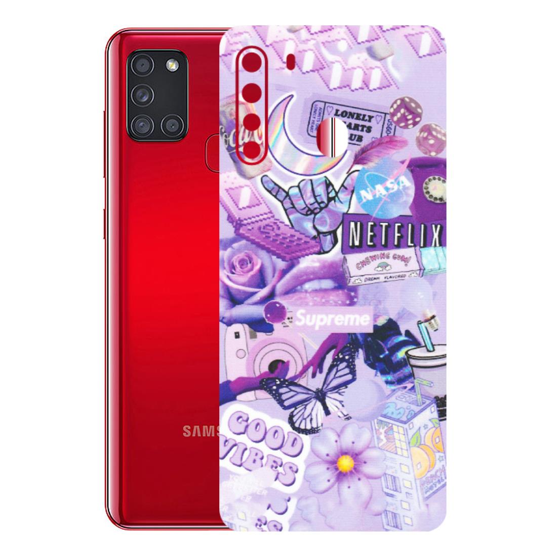 Samsung A/S Series Phone Skins (All Models) - Supreme Purple Magic - Matte Finish (M-88) Samsung Galaxy A21