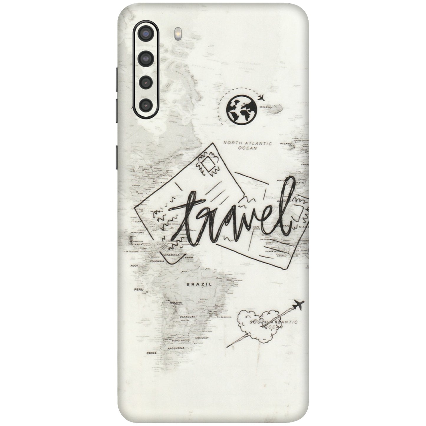 Samsung A/S Series Phone Skins (All Models) - Travel Ticket - Transparent Finish (T-06) Samsung Galaxy A21
