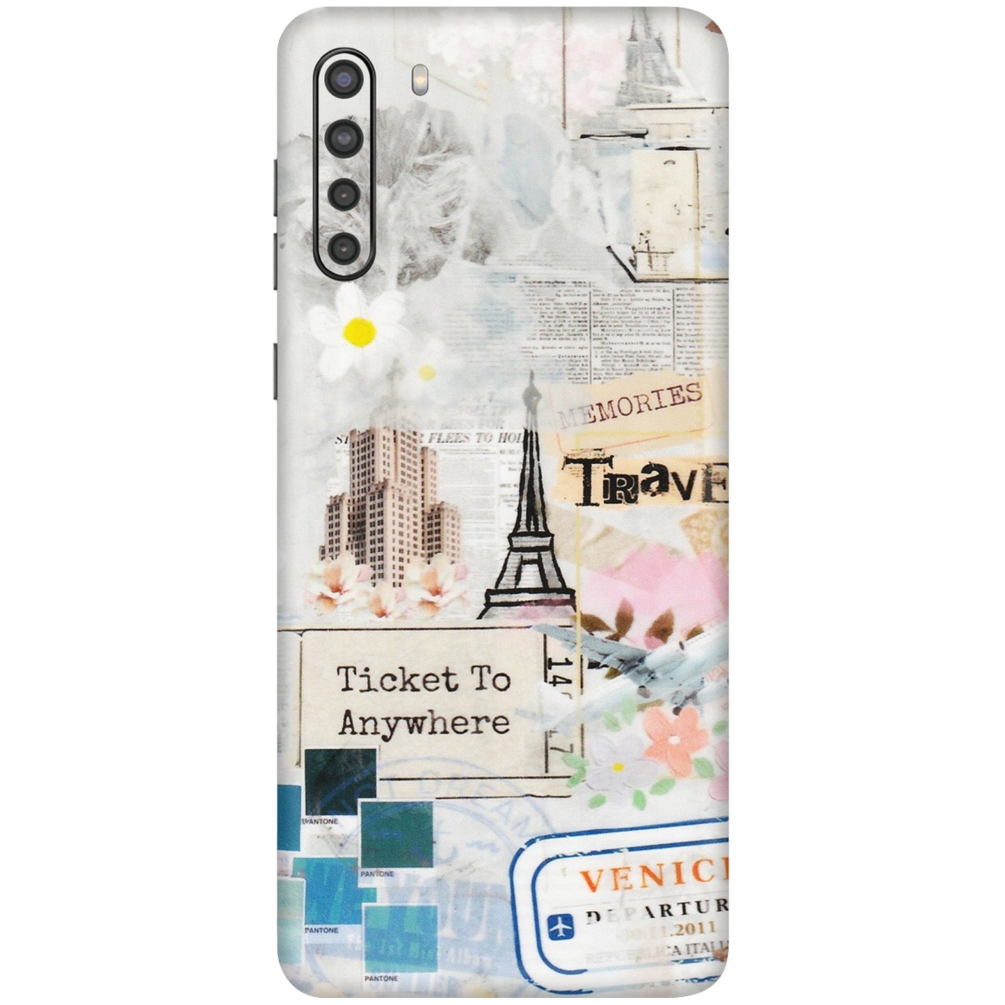 Samsung A/S Series Phone Skins (All Models) - Travel Memories - Transparent Finish (T-09) Samsung Galaxy A21