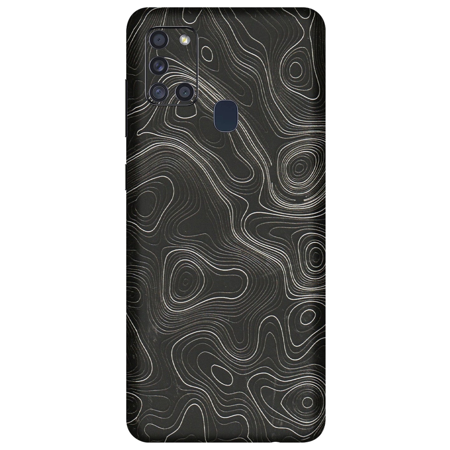 Samsung A/S Series Phone Skins (All Models) - Black Swirl - 3D Embossed Finish (L-196) Samsung Galaxy A21S