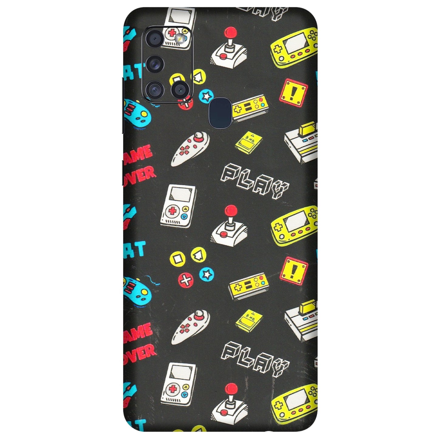 Samsung A/S Series Phone Skins (All Models) - Gaming Doodles - 3D Embossed Finish (L-224) Samsung Galaxy A21S
