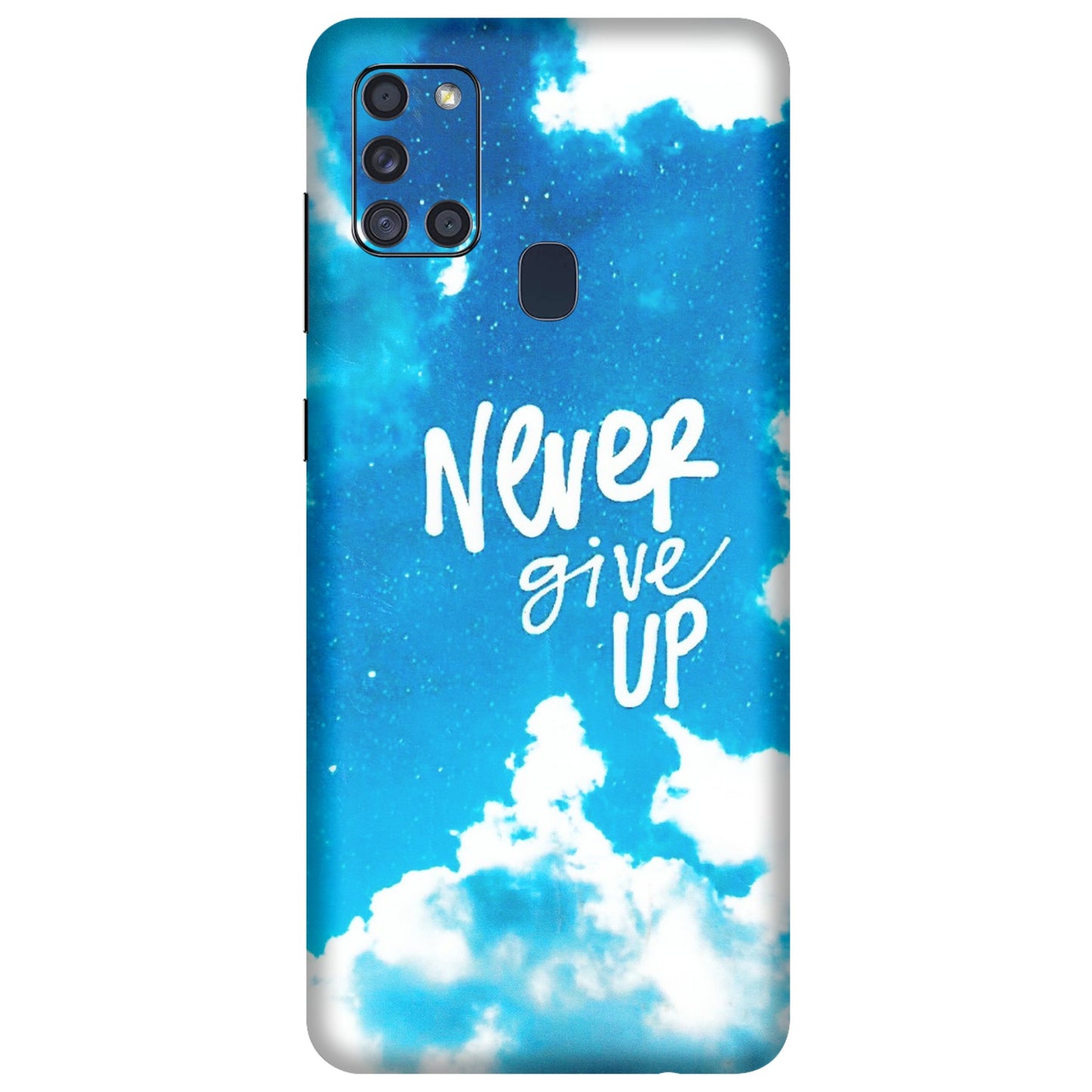 Samsung A/S Series Phone Skins (All Models) - Never Give Up - 3D Embossed Finish (L-279) Samsung Galaxy A21S