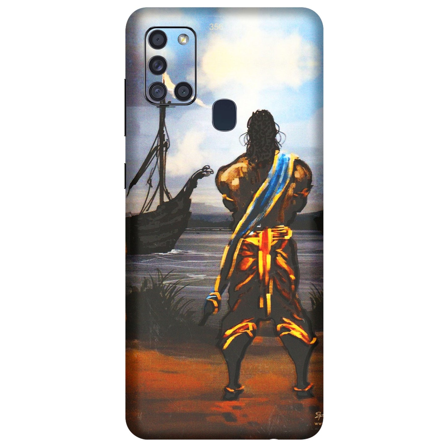 Samsung A/S Series Phone Skins (All Models) - Heavenly God Figure - 3D Embossed Finish (L-34) Samsung Galaxy A21S