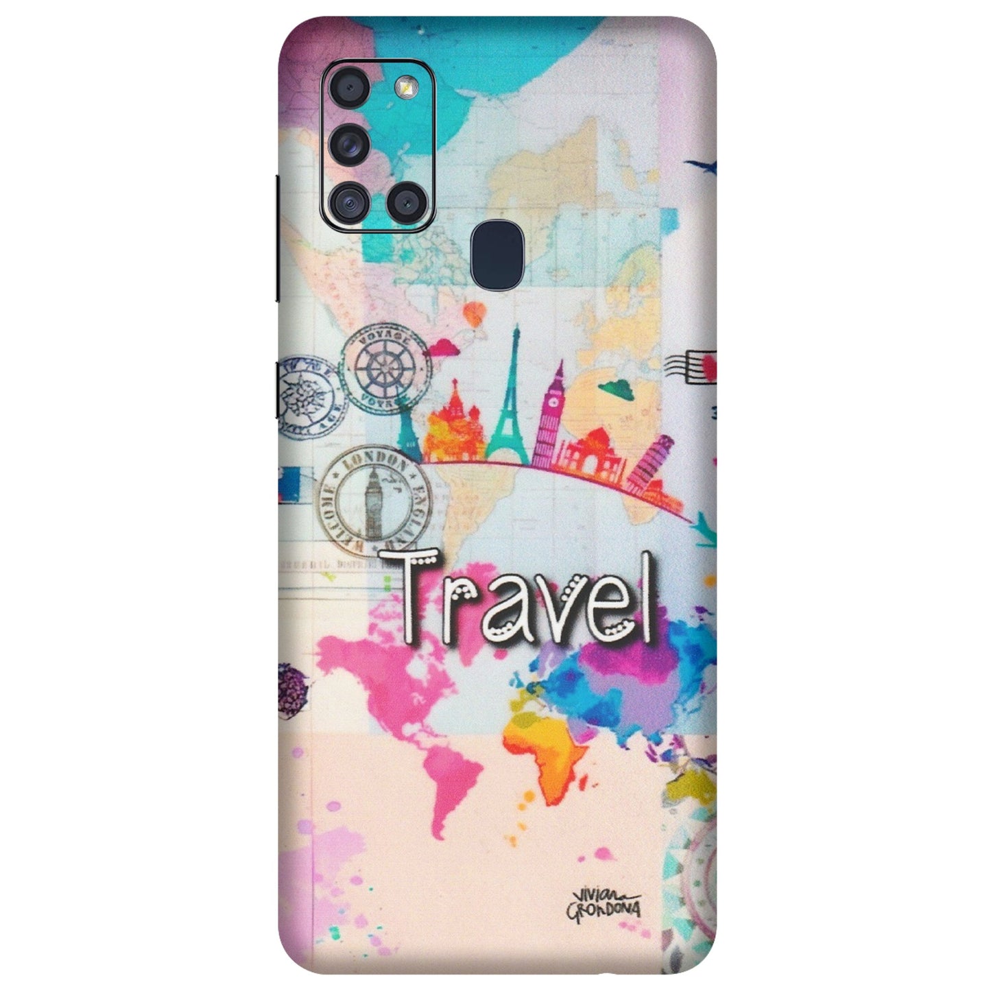 Samsung A/S Series Phone Skins (All Models) - Travel The Wonders - Matte Finish (M-108) Samsung Galaxy A21S