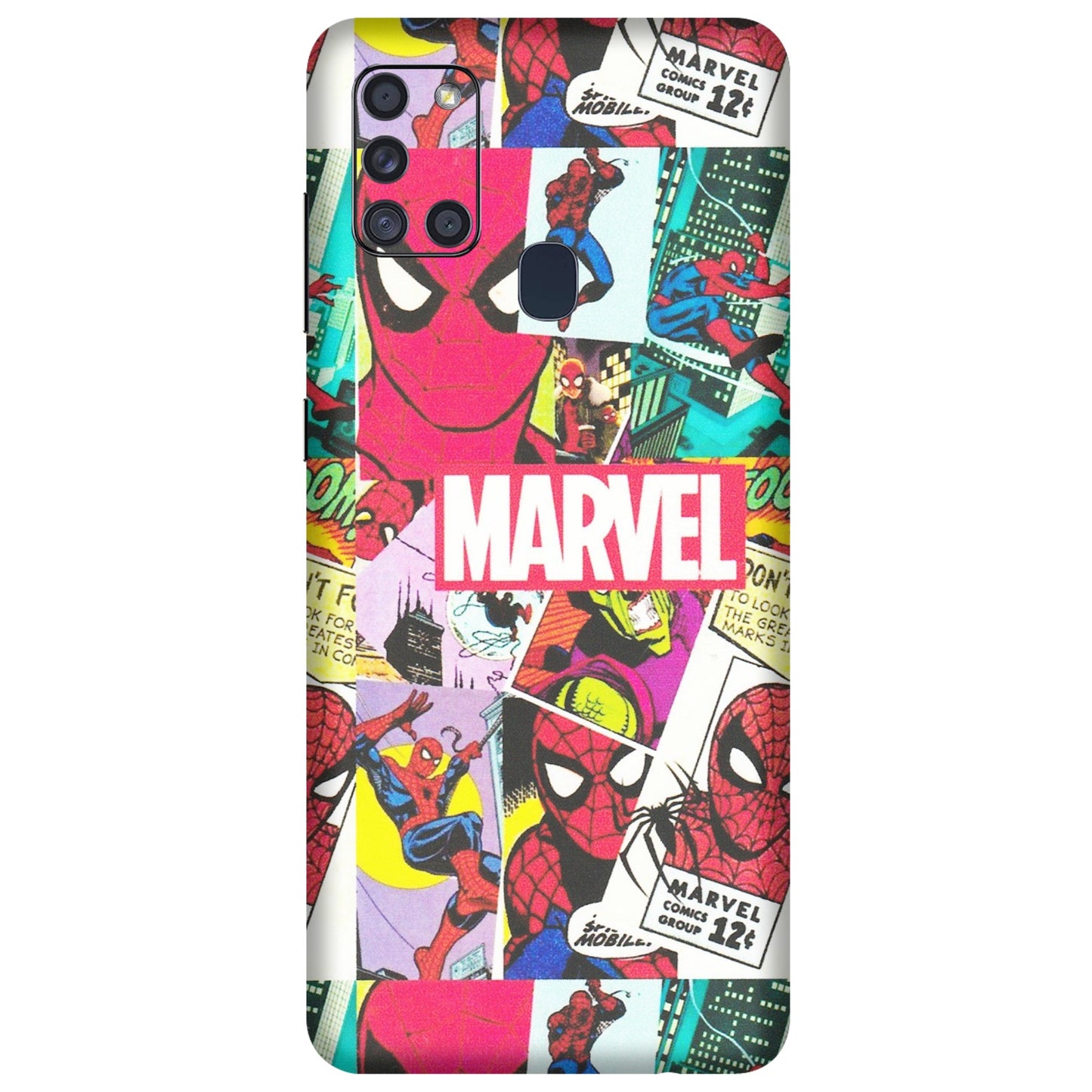Samsung A/S Series Phone Skins (All Models) - Marvel Comic Spiderman Grafitti - Matte Finish (M-72) Samsung Galaxy A21S