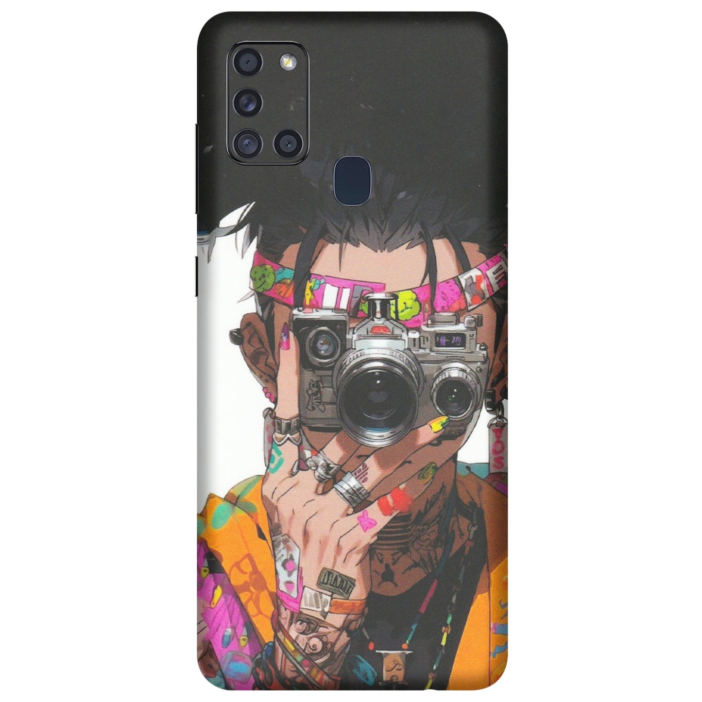 Samsung A/S Series Phone Skins (All Models) - Camera Lover Girl - Matte Finish (M-09) Samsung Galaxy A21S