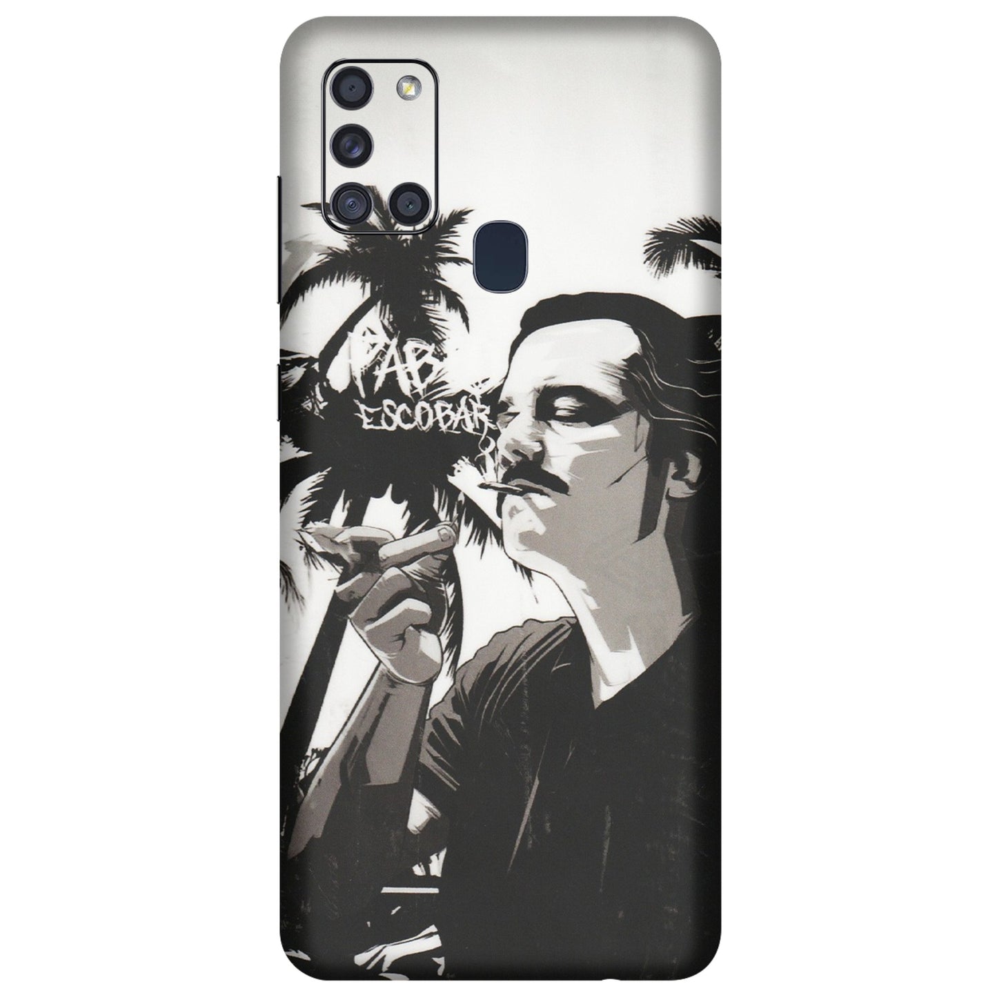 Samsung A/S Series Phone Skins (All Models) - Pab Escobar - Transparent Finish (T-05) Samsung Galaxy A21S