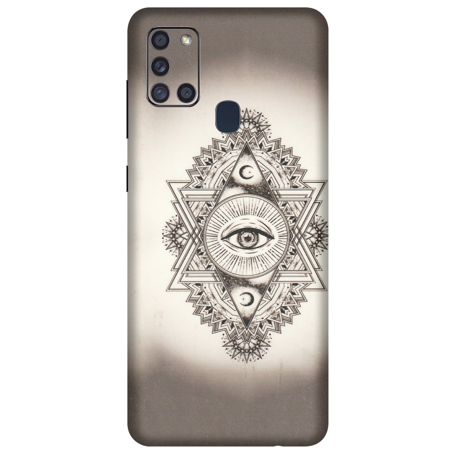 Samsung A/S Series Phone Skins (All Models) - Illuminati Great Eye - Transparent Finish (T-14) Samsung Galaxy A21S