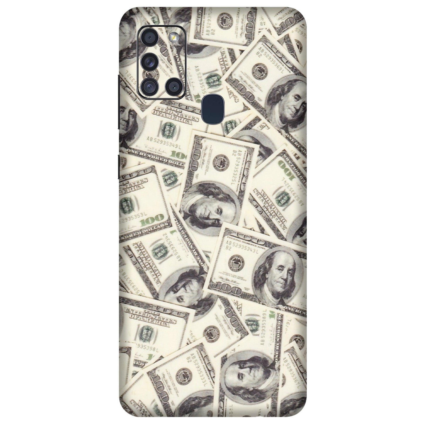 Samsung A/S Series Phone Skins (All Models) - Dollar Lover - Transparent Finish (T-17) Samsung Galaxy A21S