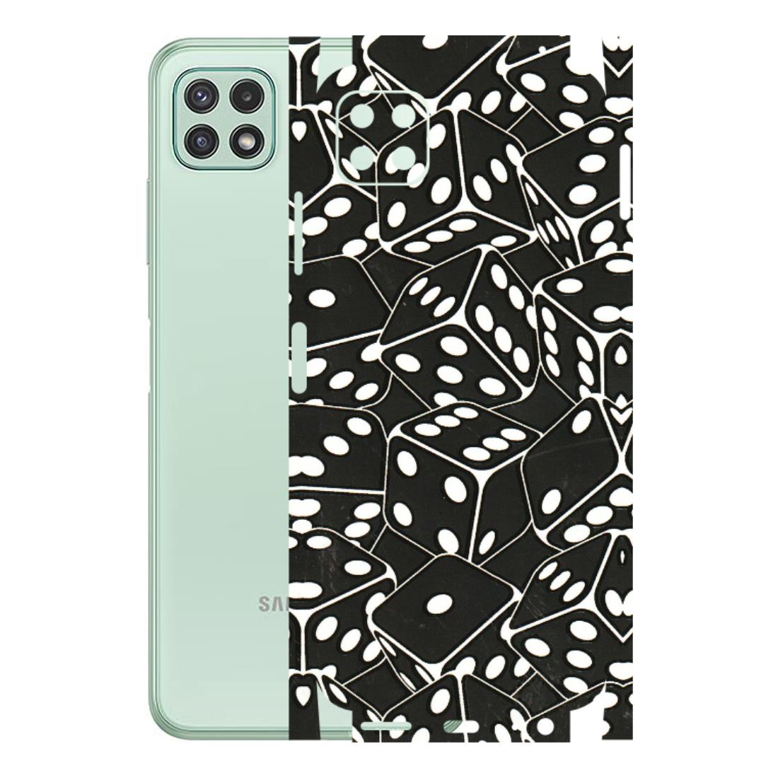 Samsung A/S Series Phone Skins (All Models) - Big Black Dices - 3D Embossed Finish (L-106) Samsung Galaxy A22 (5G)