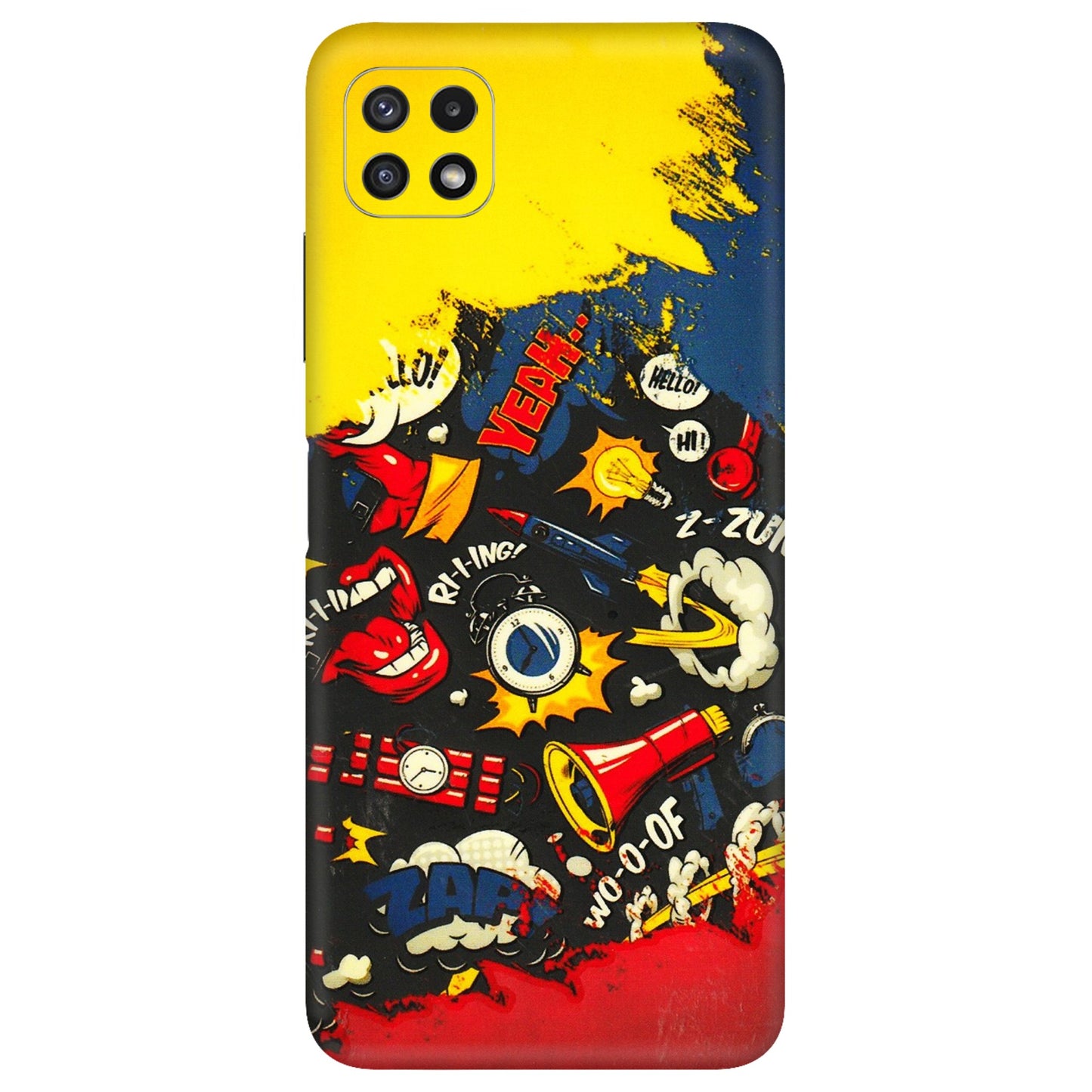 Samsung A/S Series Phone Skins (All Models) - Pacific Doodle Art - 3D Embossed Finish (L-120) Samsung Galaxy A22 (5G)